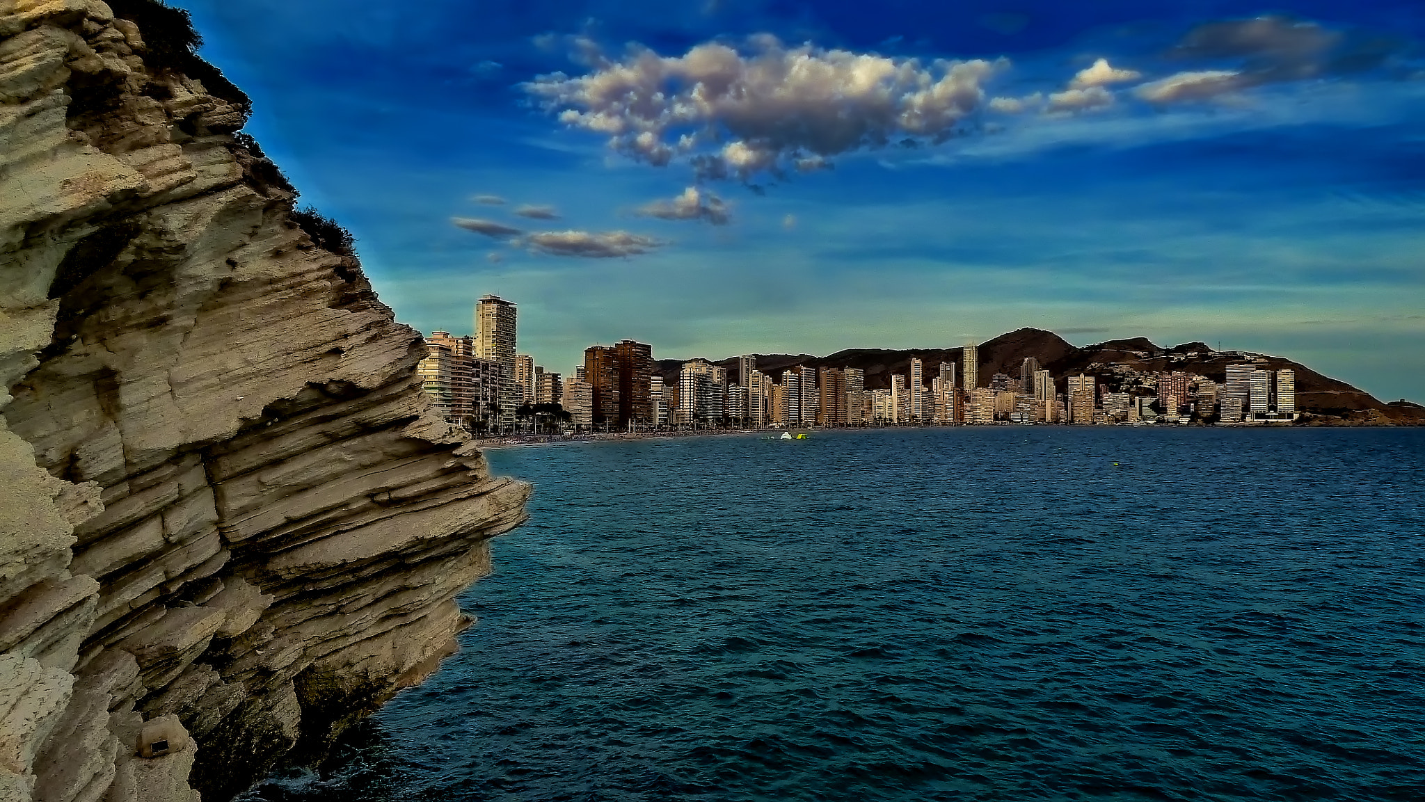 Leica V-Lux 20 sample photo. Benidorm skyline photography