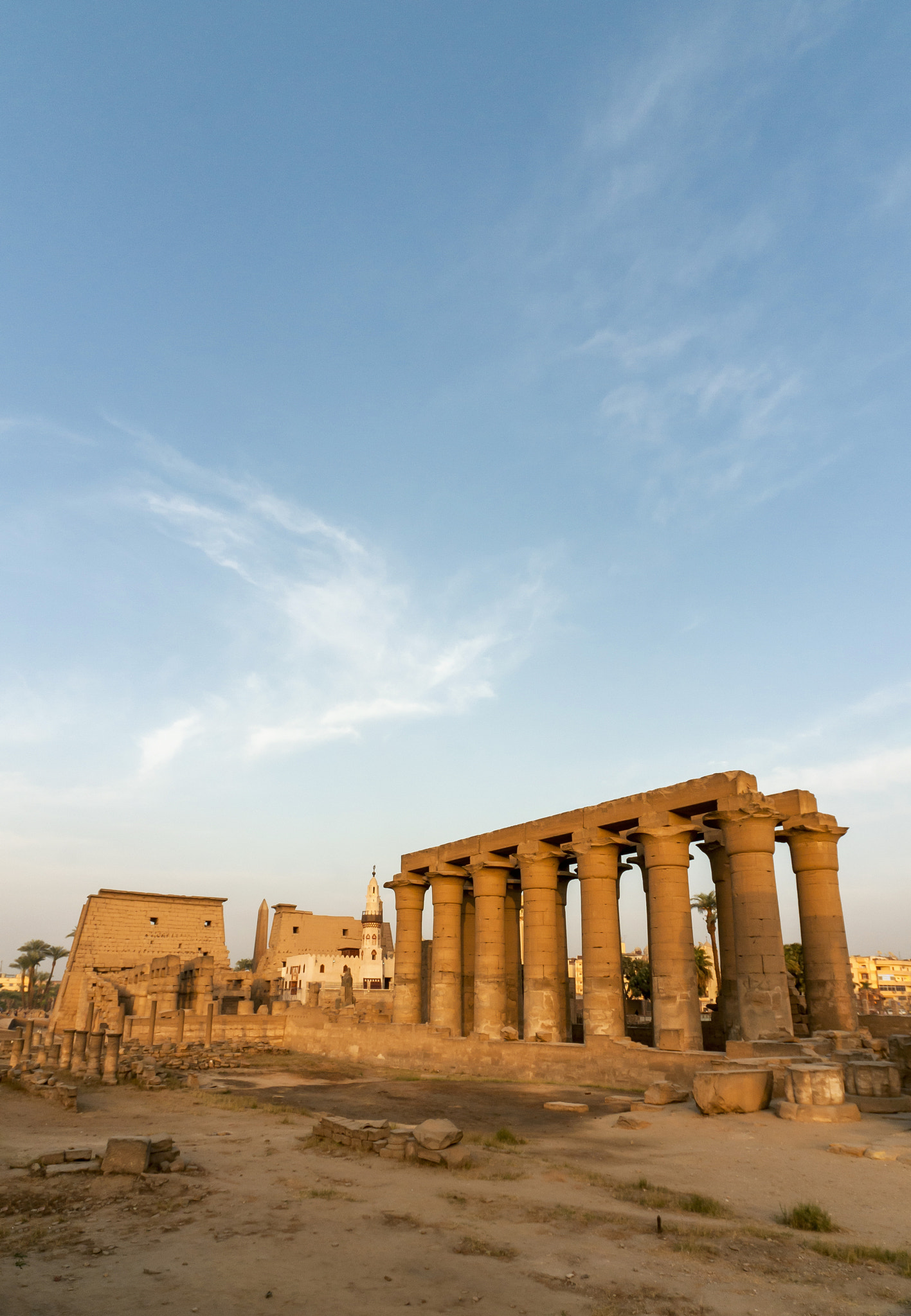 Nikon D300 + Sigma 12-24mm F4.5-5.6 EX DG Aspherical HSM sample photo. Pylon and colonnade of amenhotep iii, luxor temple photography