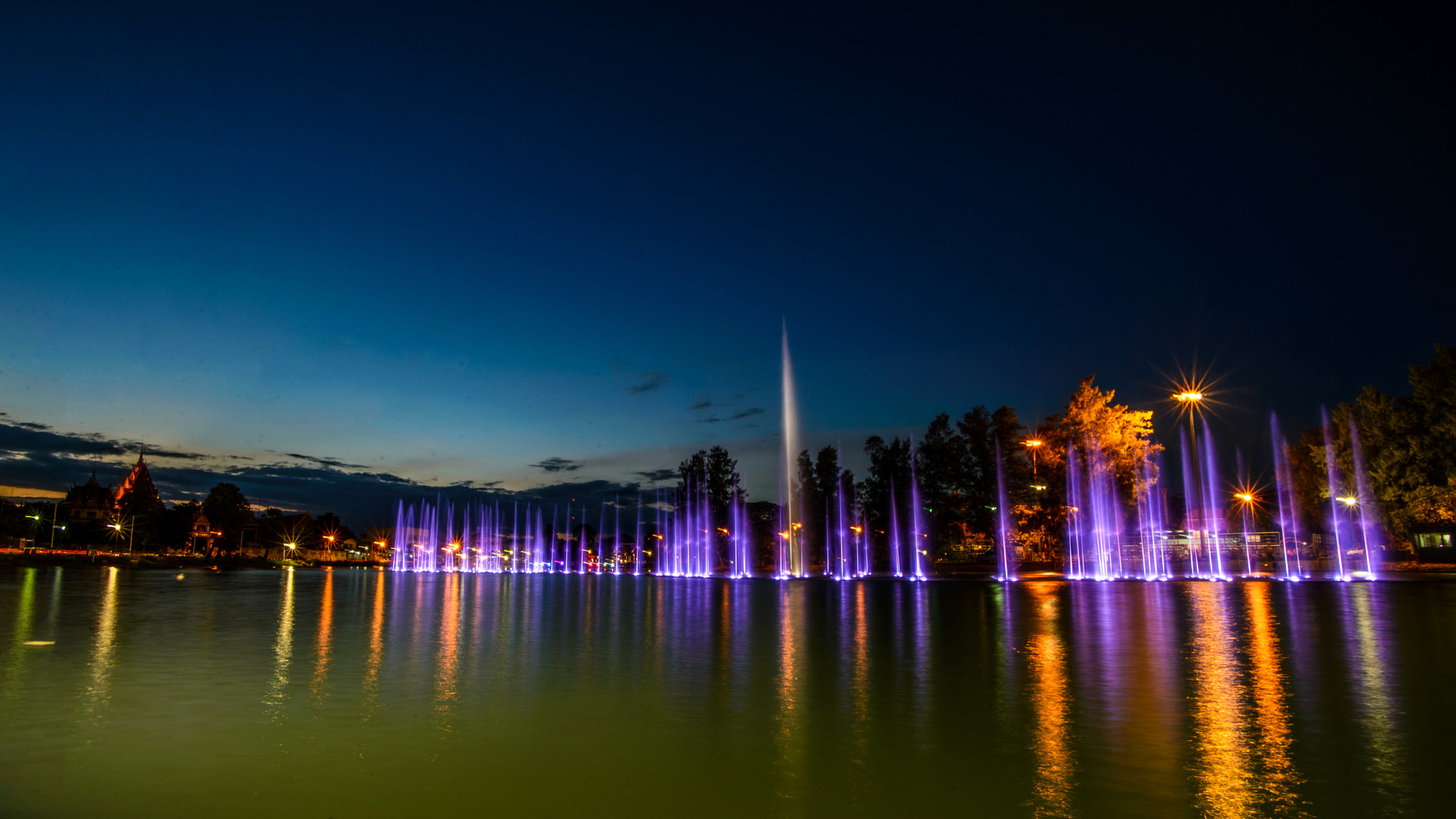 Nikon D600 sample photo. Musical fountain @ roi-et,thailand photography
