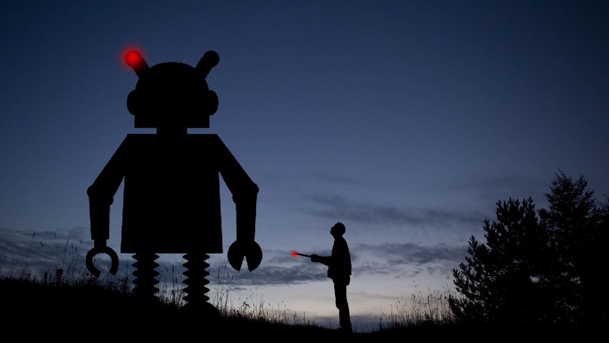 Canon EF 24mm F2.8 sample photo. The man who built a robot photography