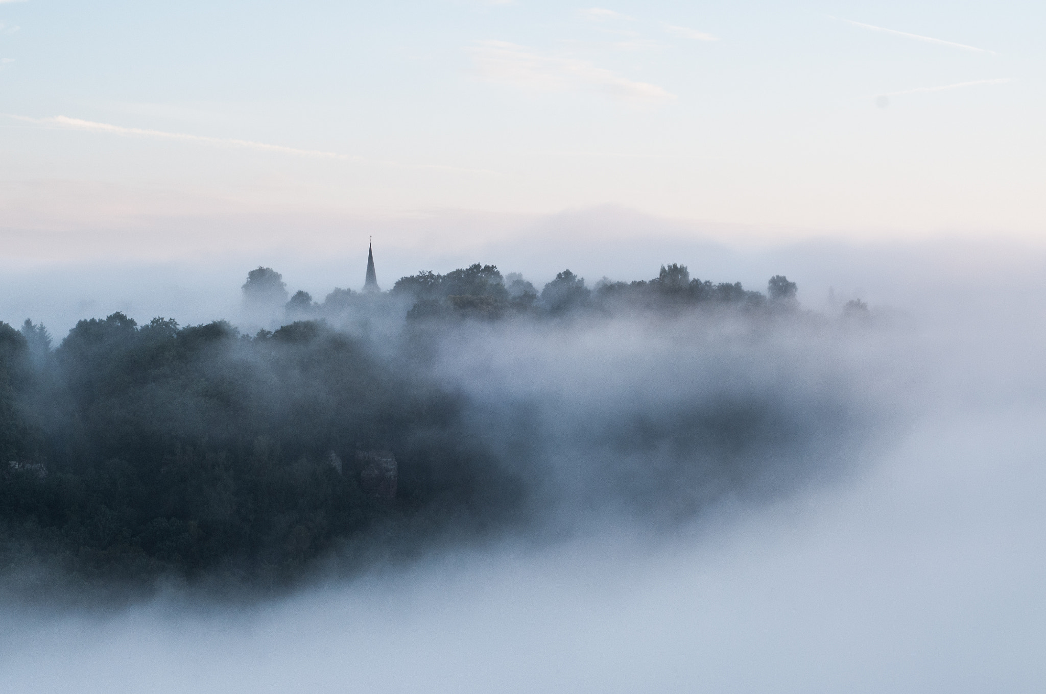 Nikon D300S + AF Nikkor 50mm f/1.8 sample photo. Fog in the morning photography