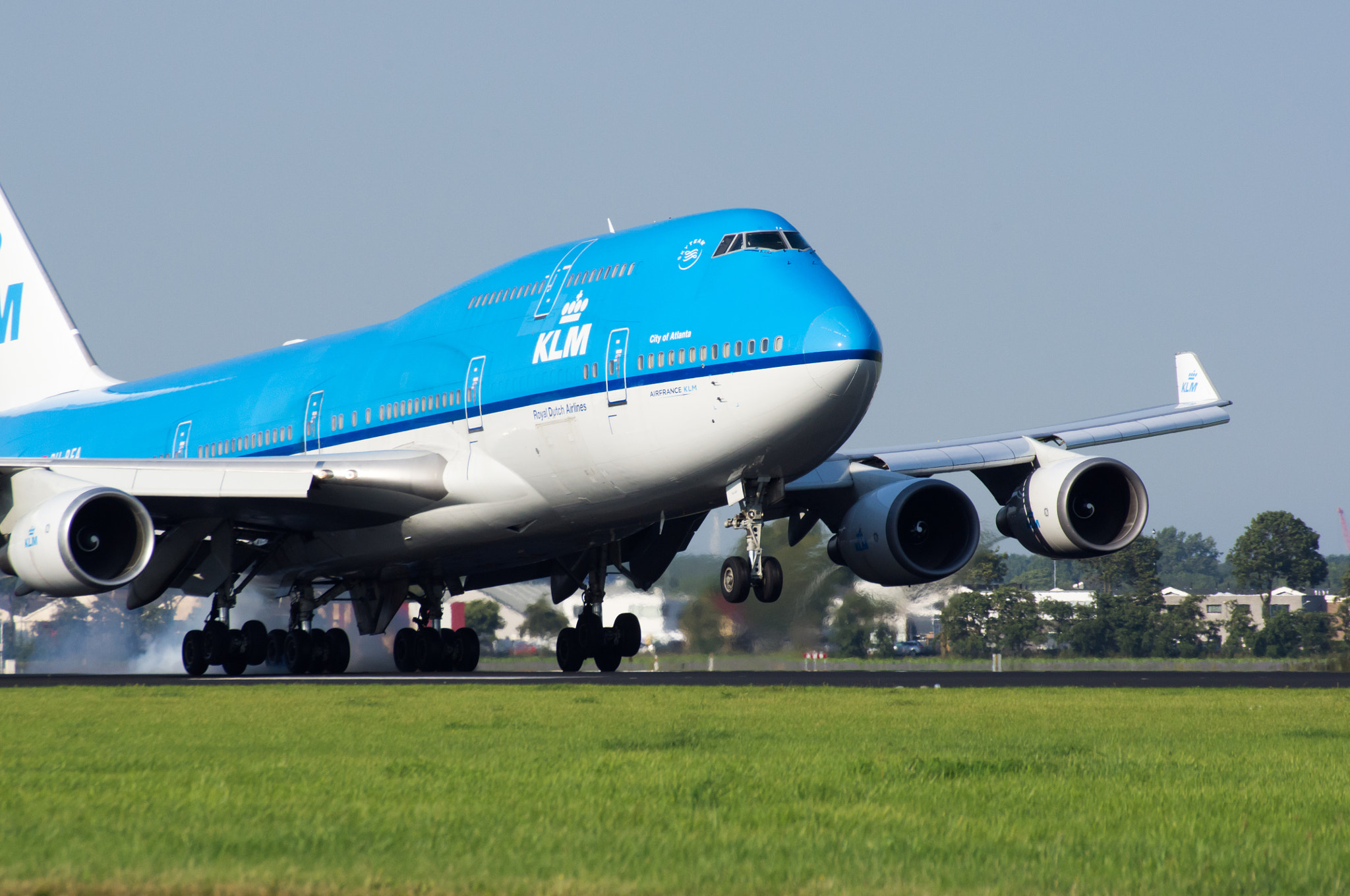 Pentax K-r sample photo. Klm 747-400 city of atlanta photography