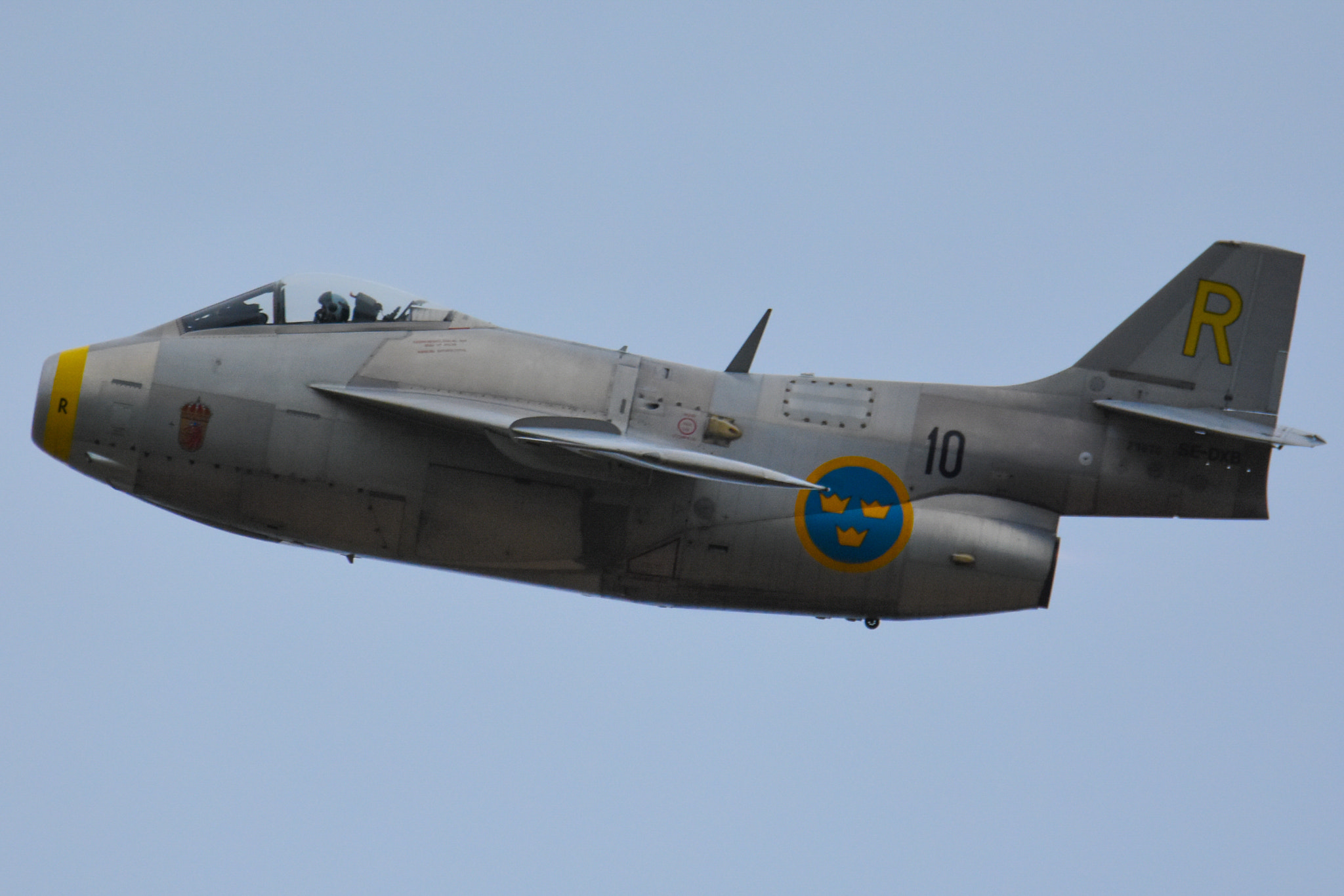 Tamron SP 150-600mm F5-6.3 Di VC USD sample photo. Saab ja29 "tunnan" side view photography