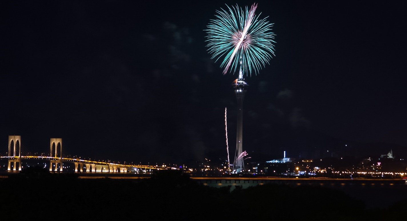 Canon EOS 760D (EOS Rebel T6s / EOS 8000D) sample photo. Green fireworks~ photography