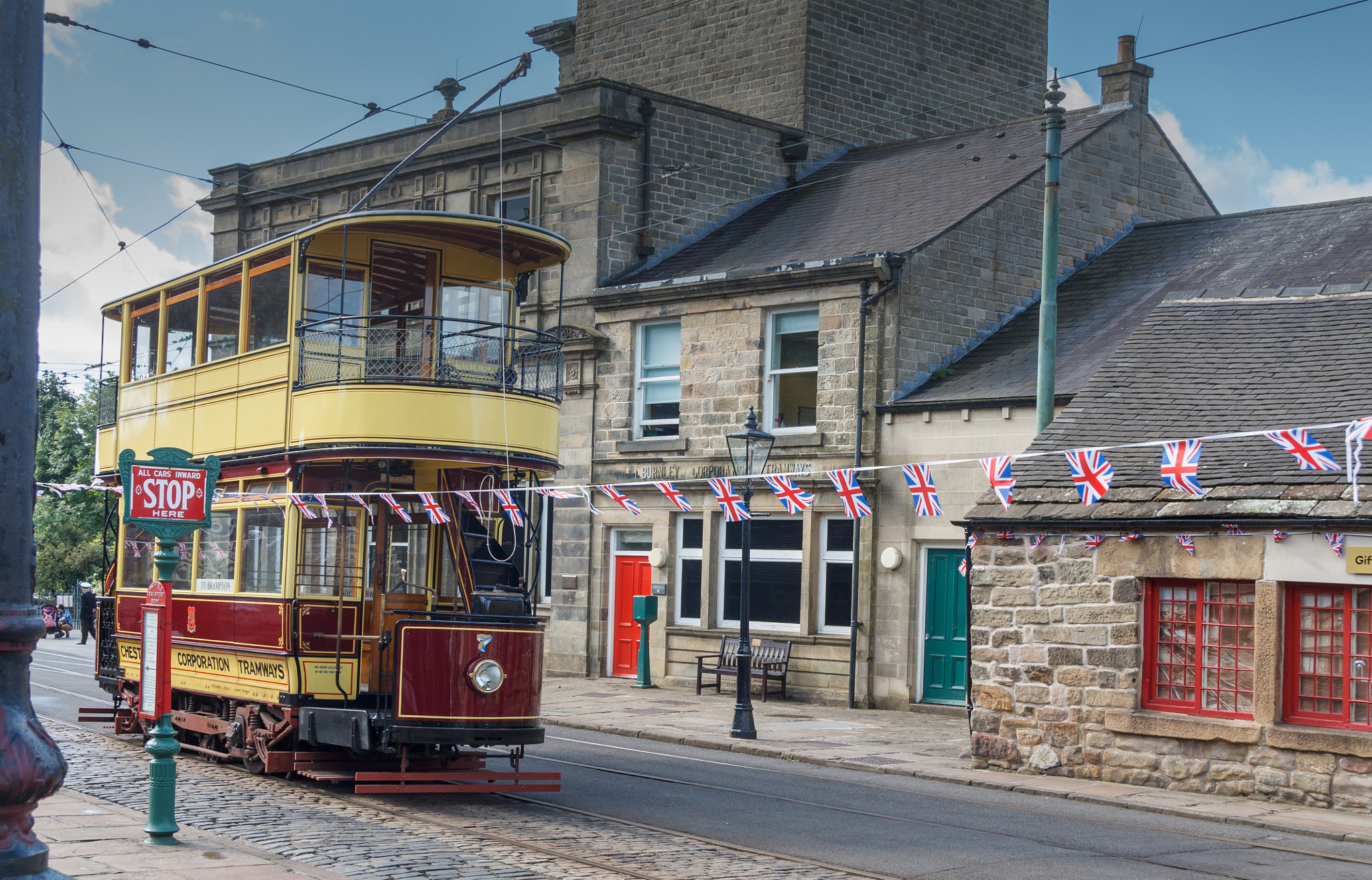 Canon EF-S 17-85mm F4-5.6 IS USM sample photo. Chesterfield corporation tram at the village stop photography