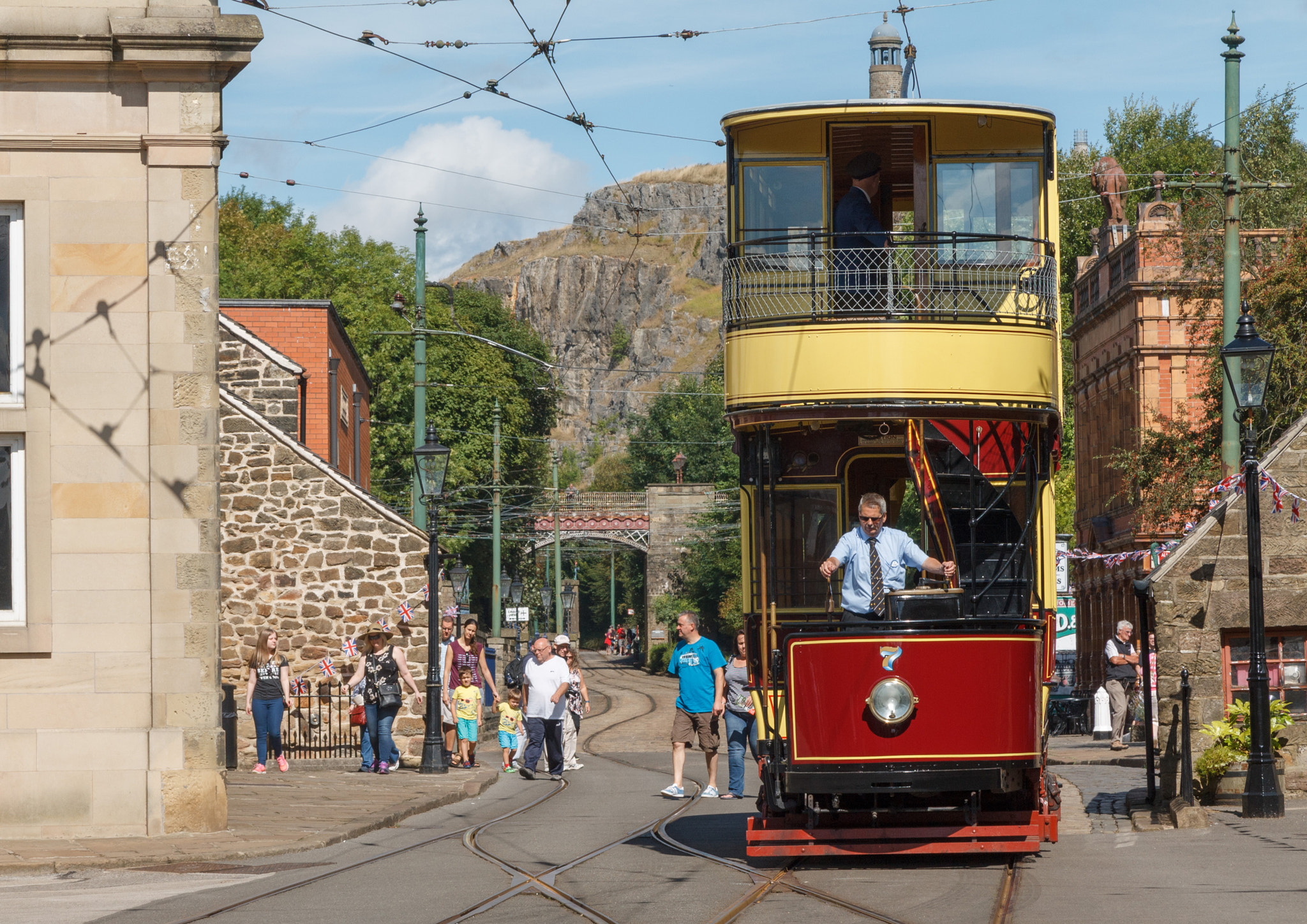 Canon EF-S 17-85mm F4-5.6 IS USM sample photo. Crich tramway village 1904 chesterfield tram photography
