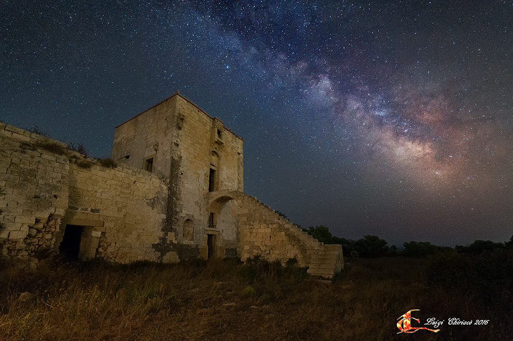 Nikon D700 sample photo. The old farm and the milky way photography