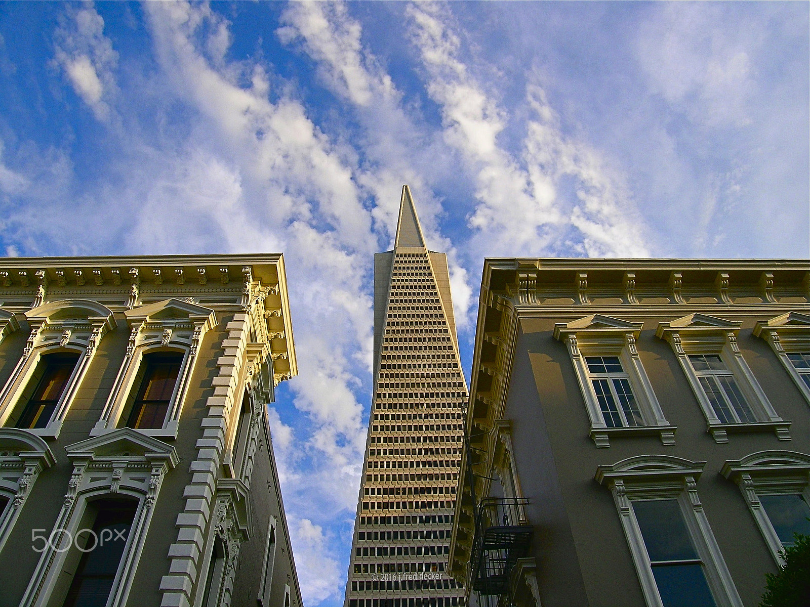 Nikon E5400 sample photo. Hoteling's warehouse and transamerica pyramid photography