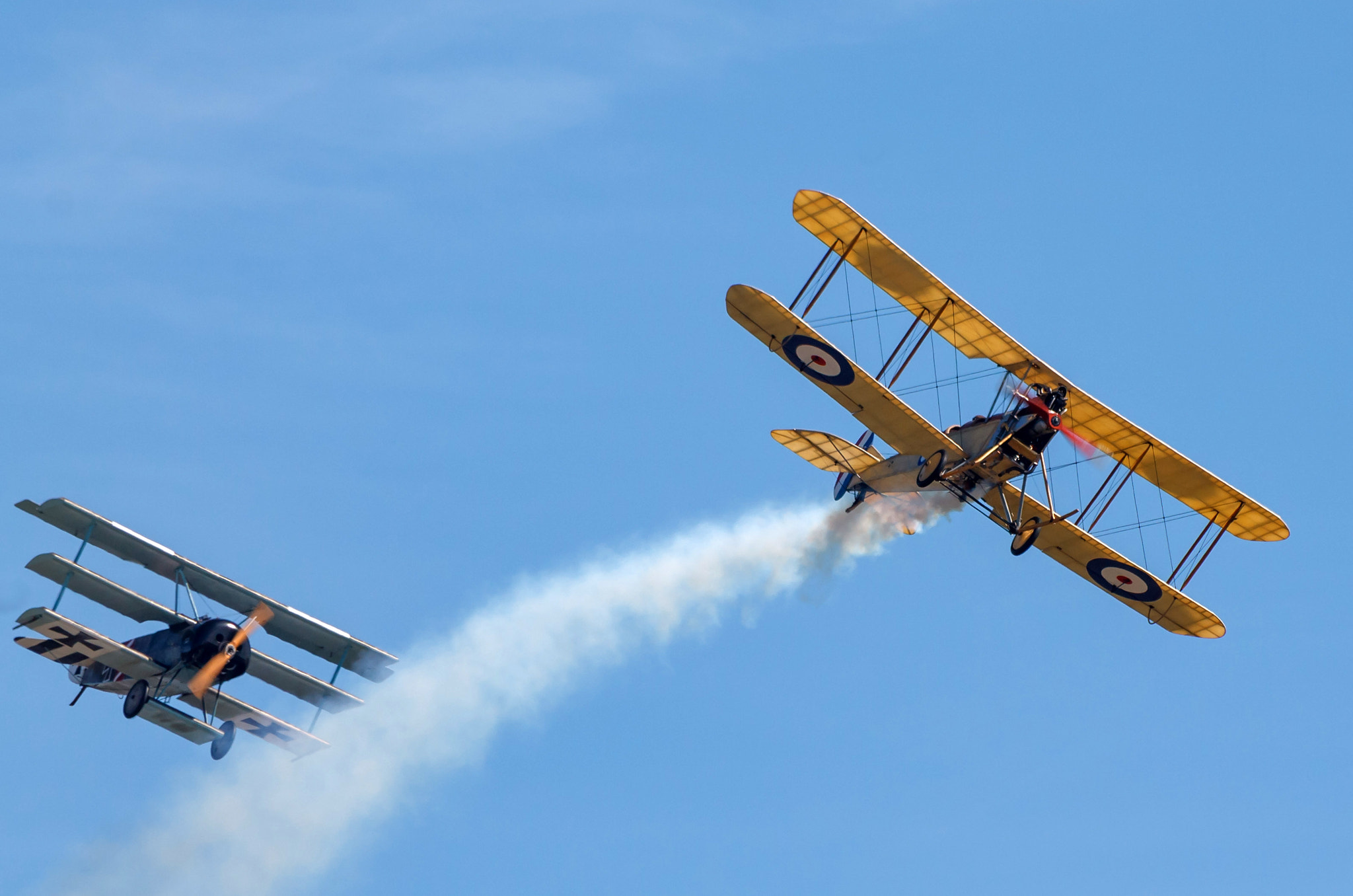 Canon EF 70-300mm F4-5.6 IS USM sample photo. Fokker dri and royal aircraft factory se5a photography