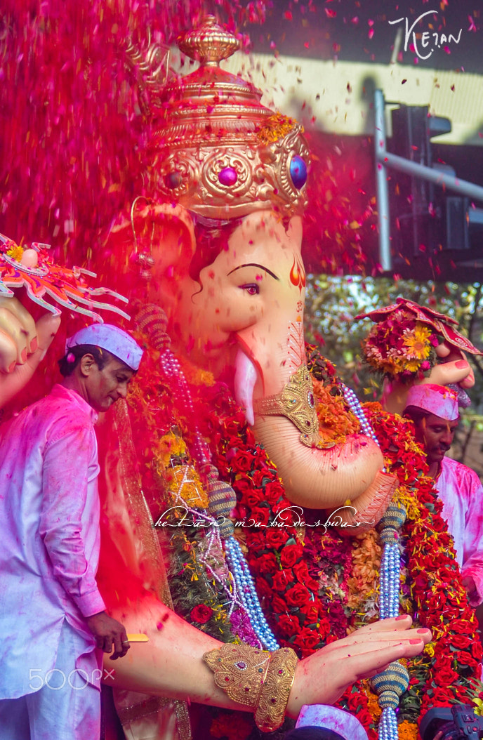 Nikon D7000 + Nikon AF Nikkor 80-400mm F4.5-5.6D ED VR sample photo. Ganesh festival in india photography