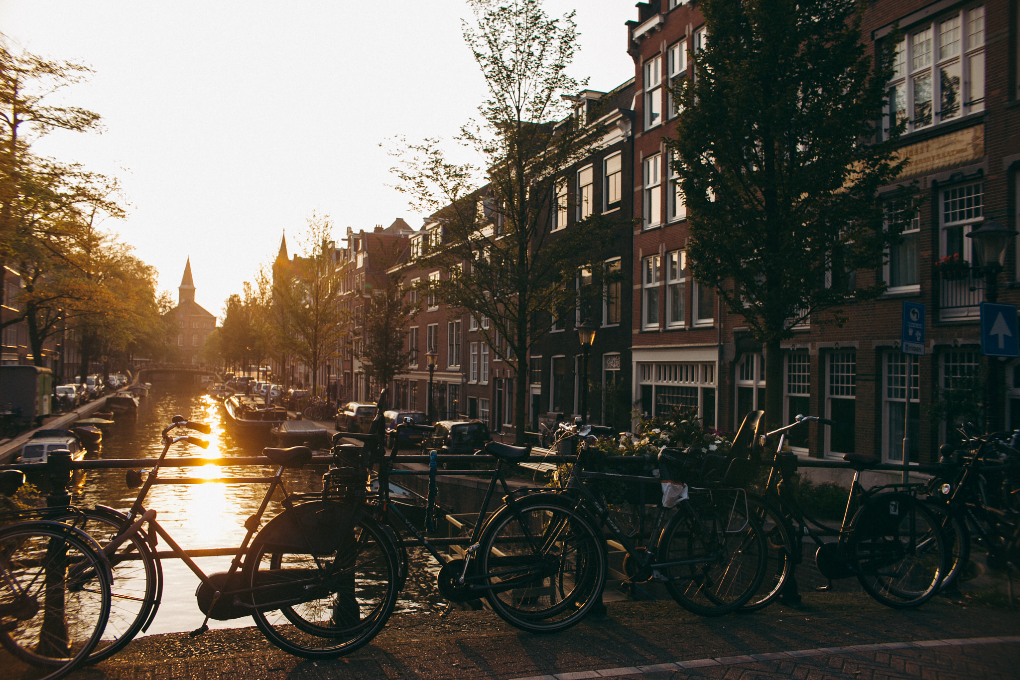 Canon EOS 5D Mark II + Sigma 30mm F1.4 EX DC HSM sample photo. Sunset in amsterdam photography