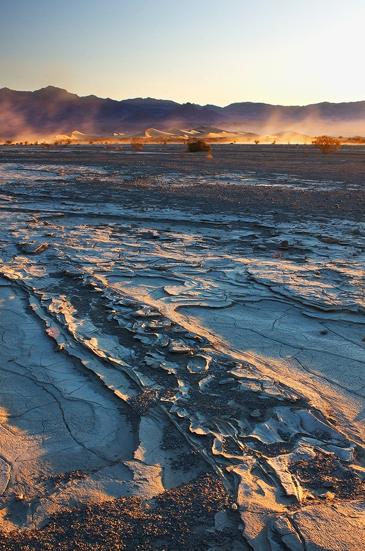 Canon EOS 50D + Canon EF 24-70mm F2.8L USM sample photo. The mudflats of mesquite dunes tell a story of mas ... photography