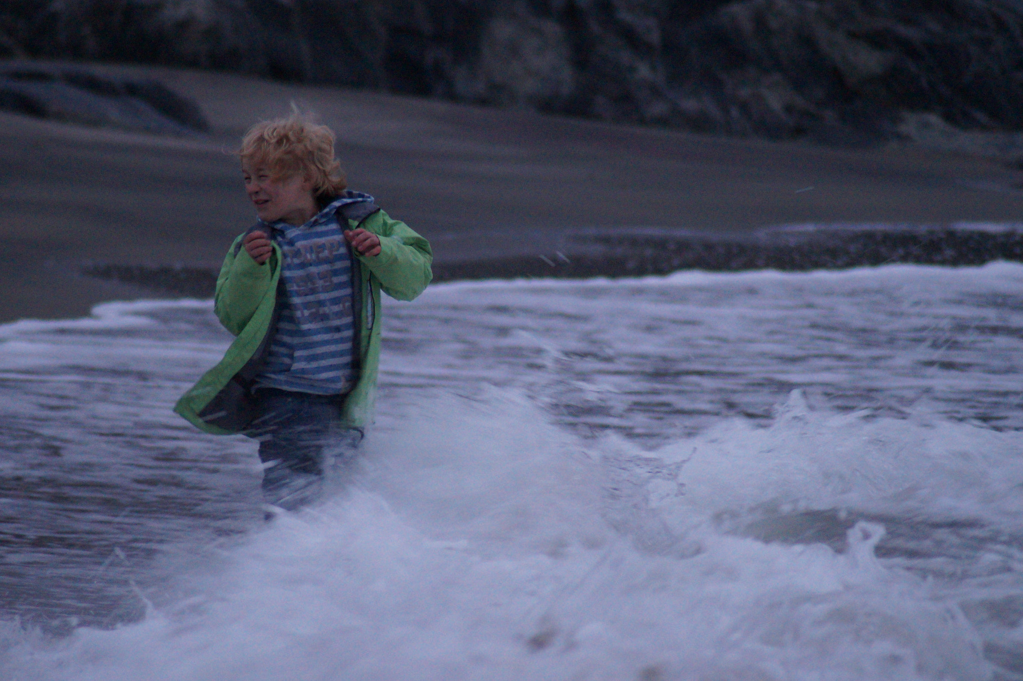 Sony SLT-A58 + Tamron Lens (255) sample photo. Boy and ocean photography