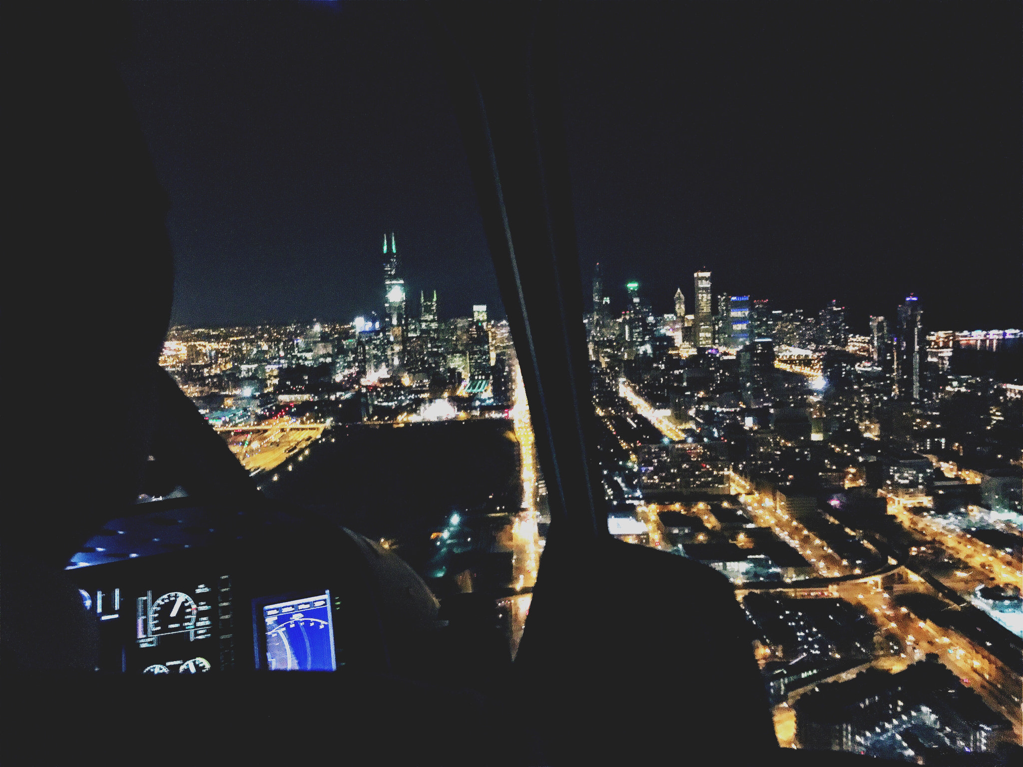 Hipstamatic 311 sample photo. Chicago from helicopter photography