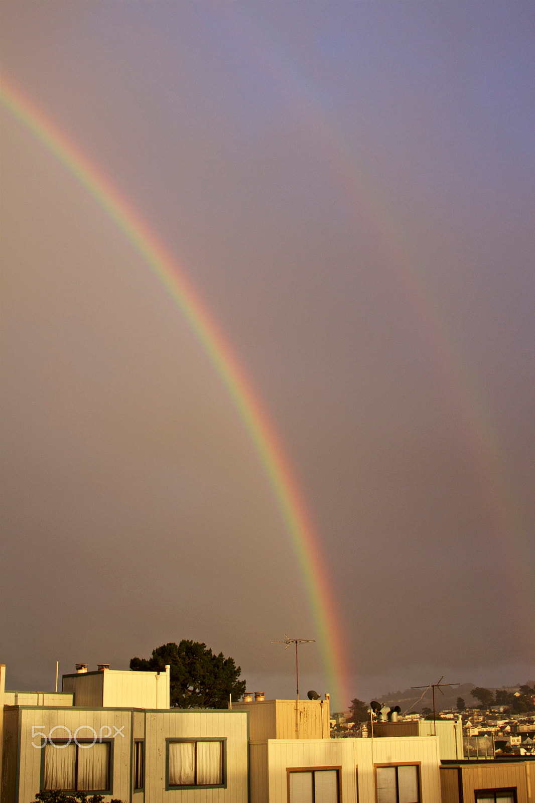 Canon EOS 100D (EOS Rebel SL1 / EOS Kiss X7) + Sigma 30mm f/1.4 DC HSM sample photo. The rainbow at the end of the house photography