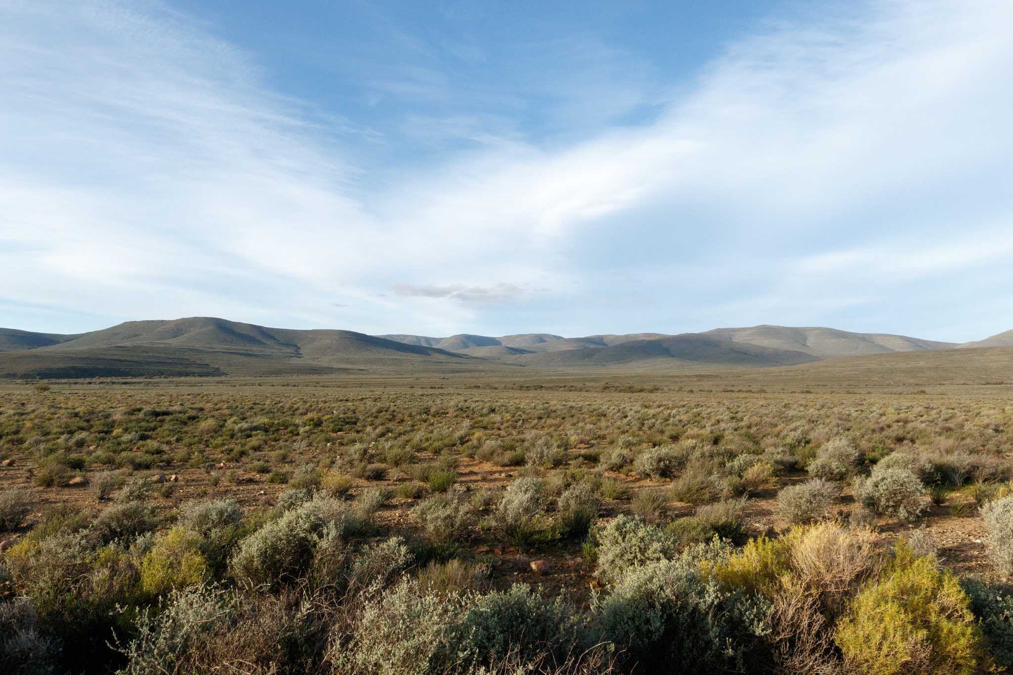 Canon EF 300mm f/2.8L sample photo. Green mountains - the view from the sutherland observatory salt photography