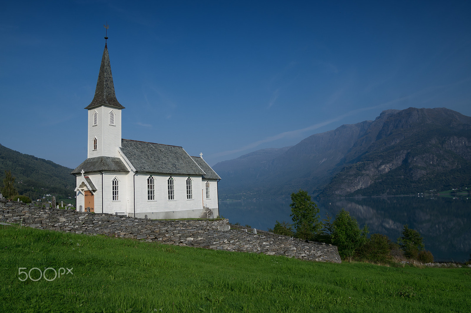 Pentax K-3 II sample photo. Church by the fjord photography