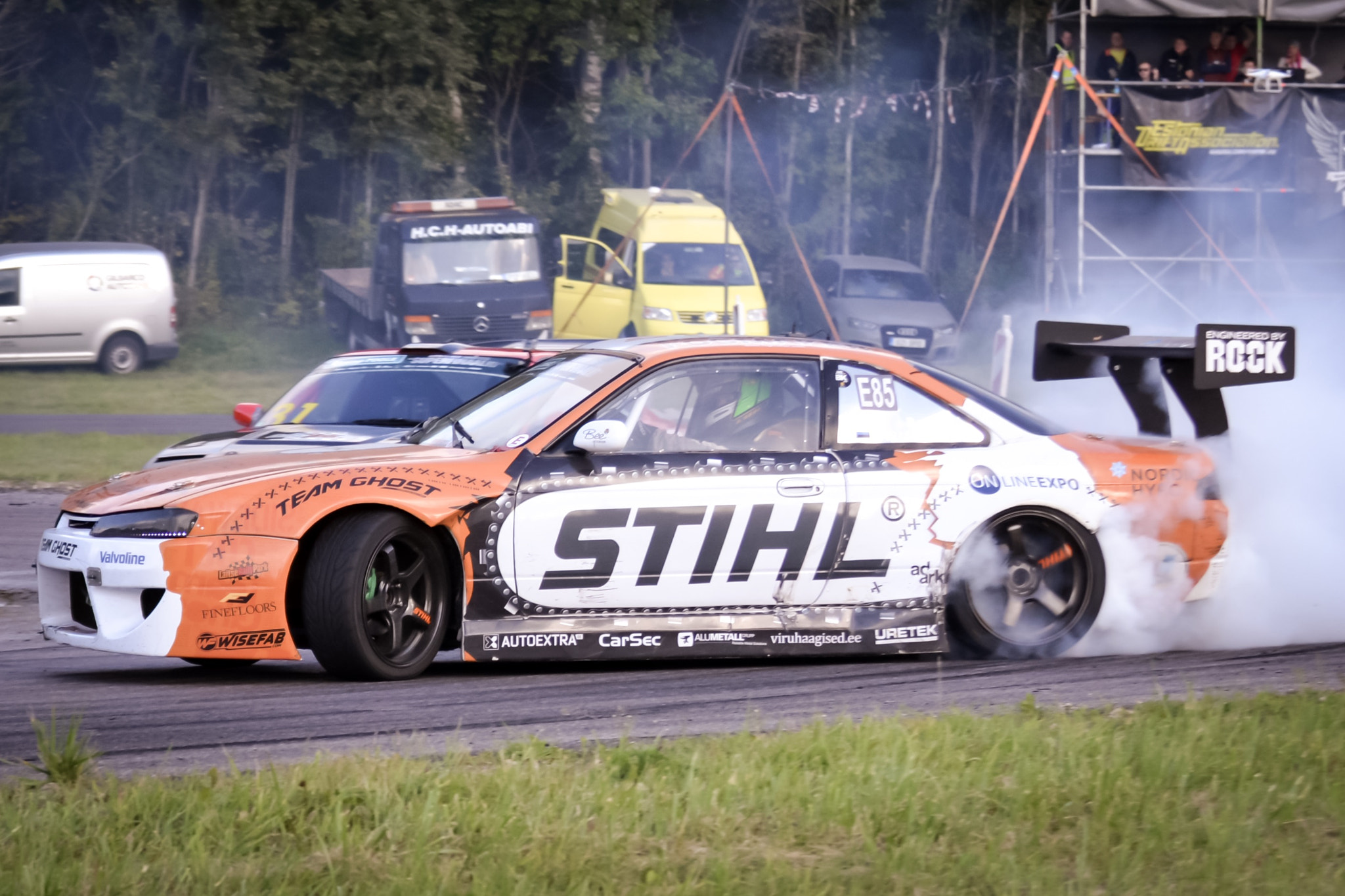 Nikon D3100 + Tamron SP 70-300mm F4-5.6 Di VC USD sample photo. Srihl drift car in drift battle photography