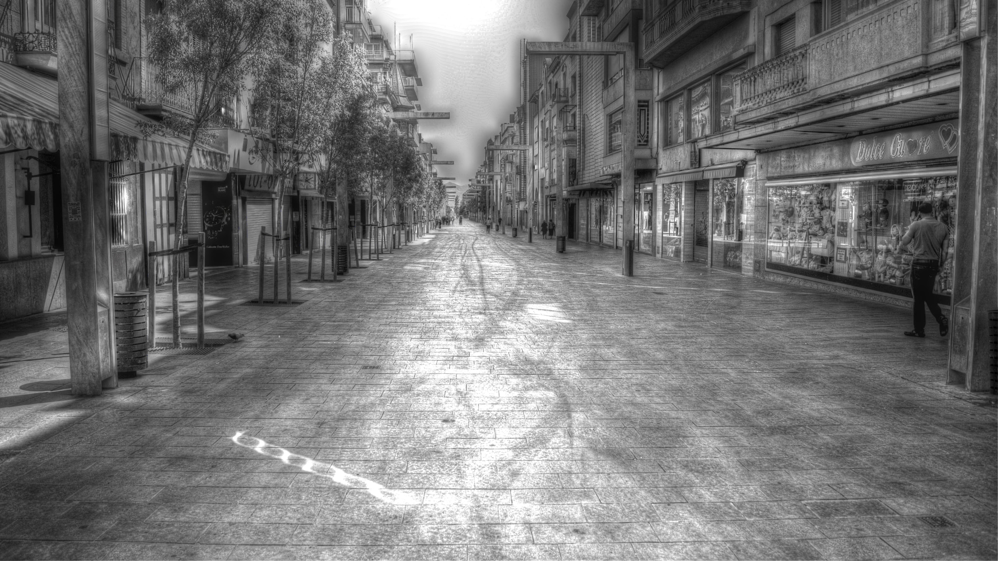 Sony Alpha DSLR-A230 + Sony DT 18-55mm F3.5-5.6 SAM sample photo. B/w hdr street, granollers (spain) photography
