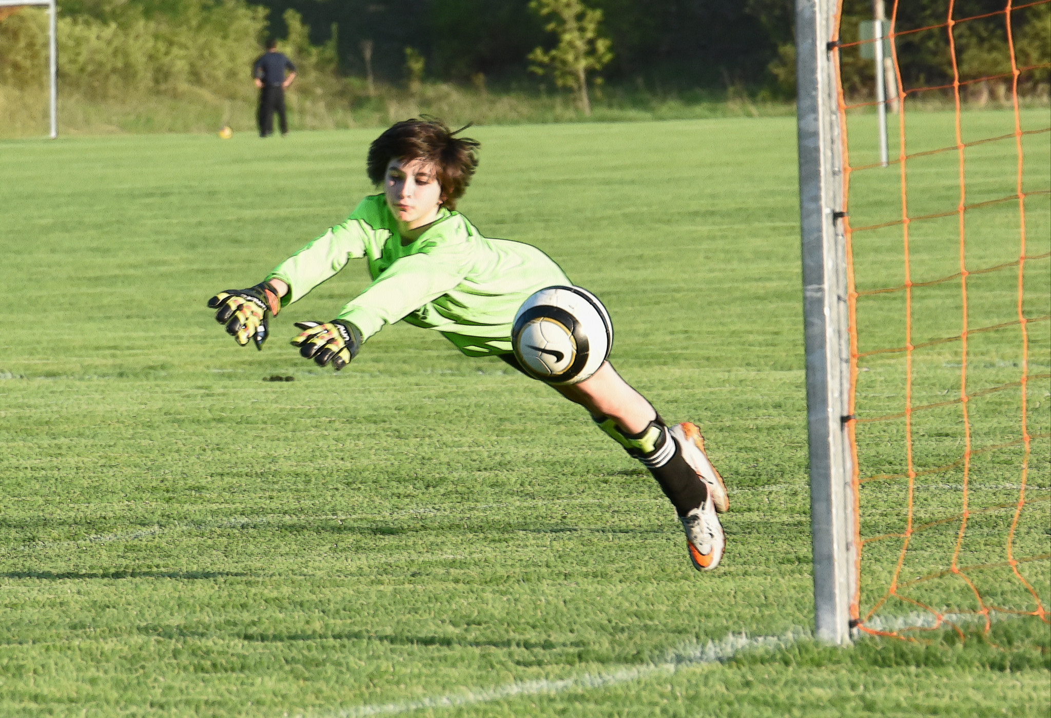 Tamron SP 70-200mm F2.8 Di VC USD sample photo. Soccer missed goal photography