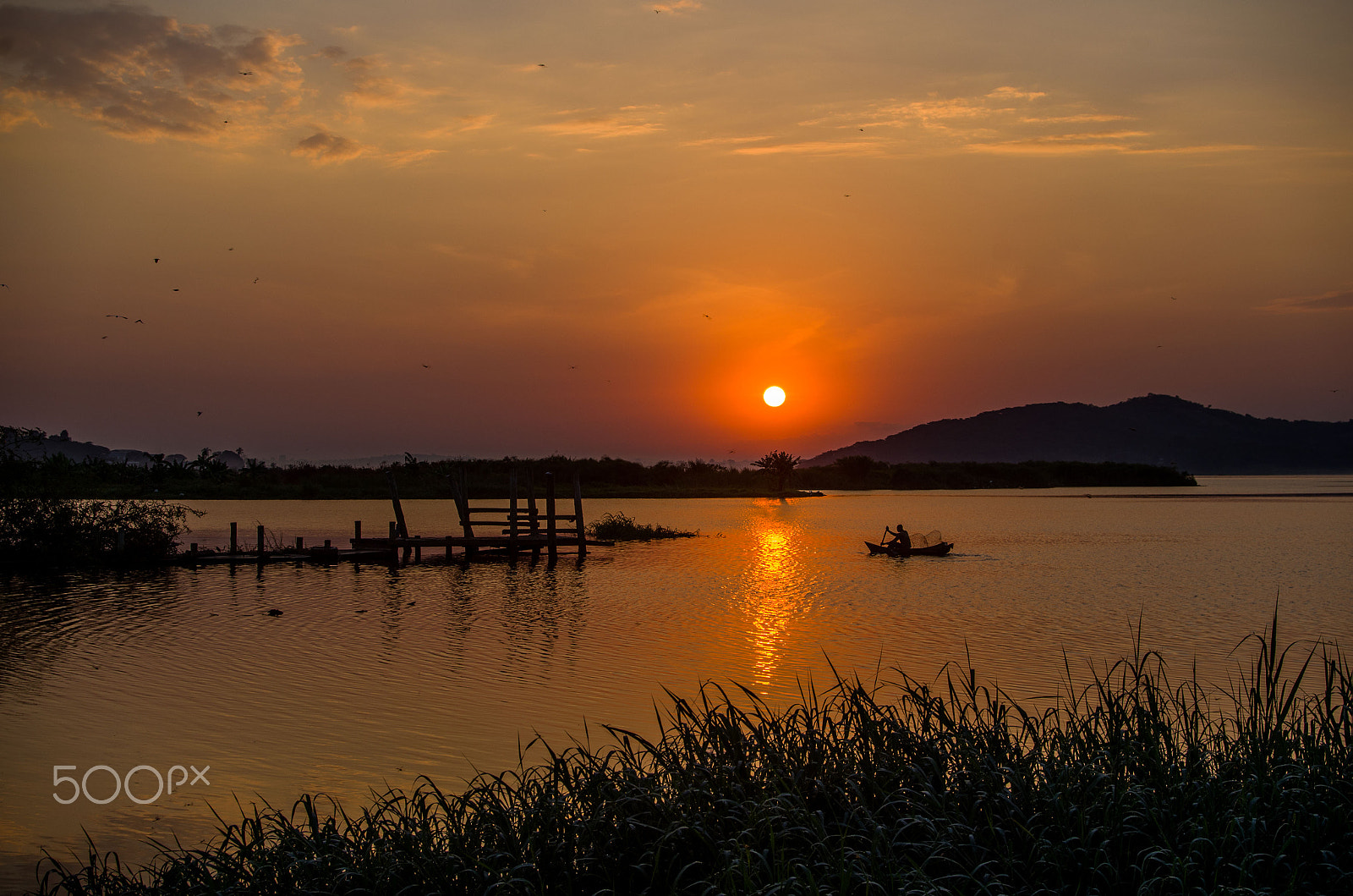 Pentax K-01 sample photo. Fishing in lake victoria photography