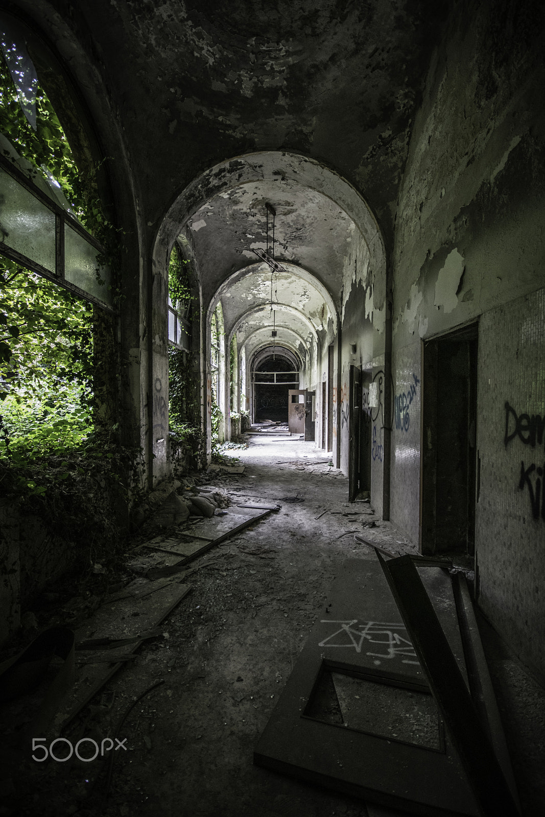 Sigma 10-20mm F4-5.6 EX DC HSM sample photo. Abandoned asylum photography