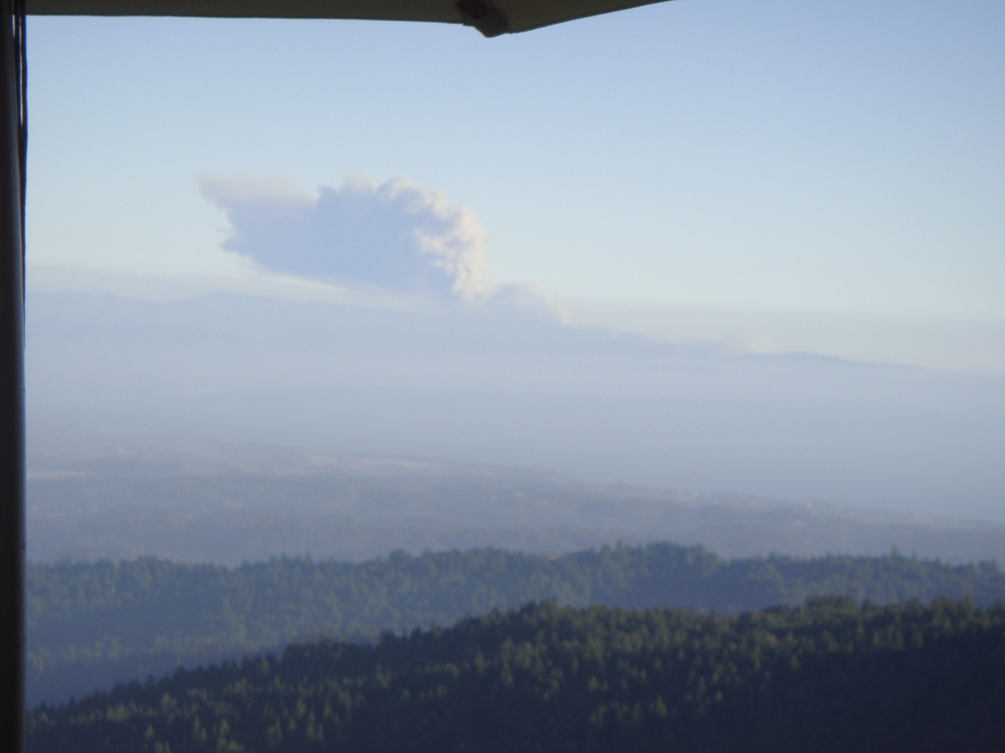 Sony DSC-T77 sample photo. Big sir fire from loma prieta peak-june 2016 photography