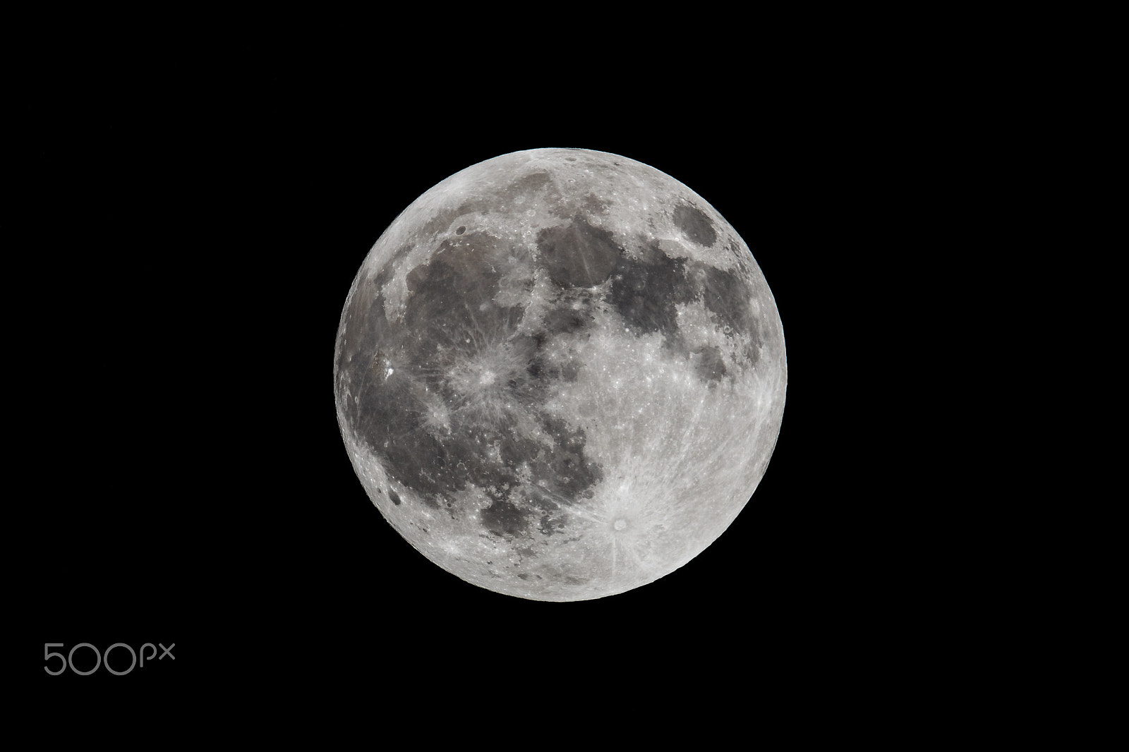 Canon EF 500mm F4L IS II USM sample photo. Full moon photography
