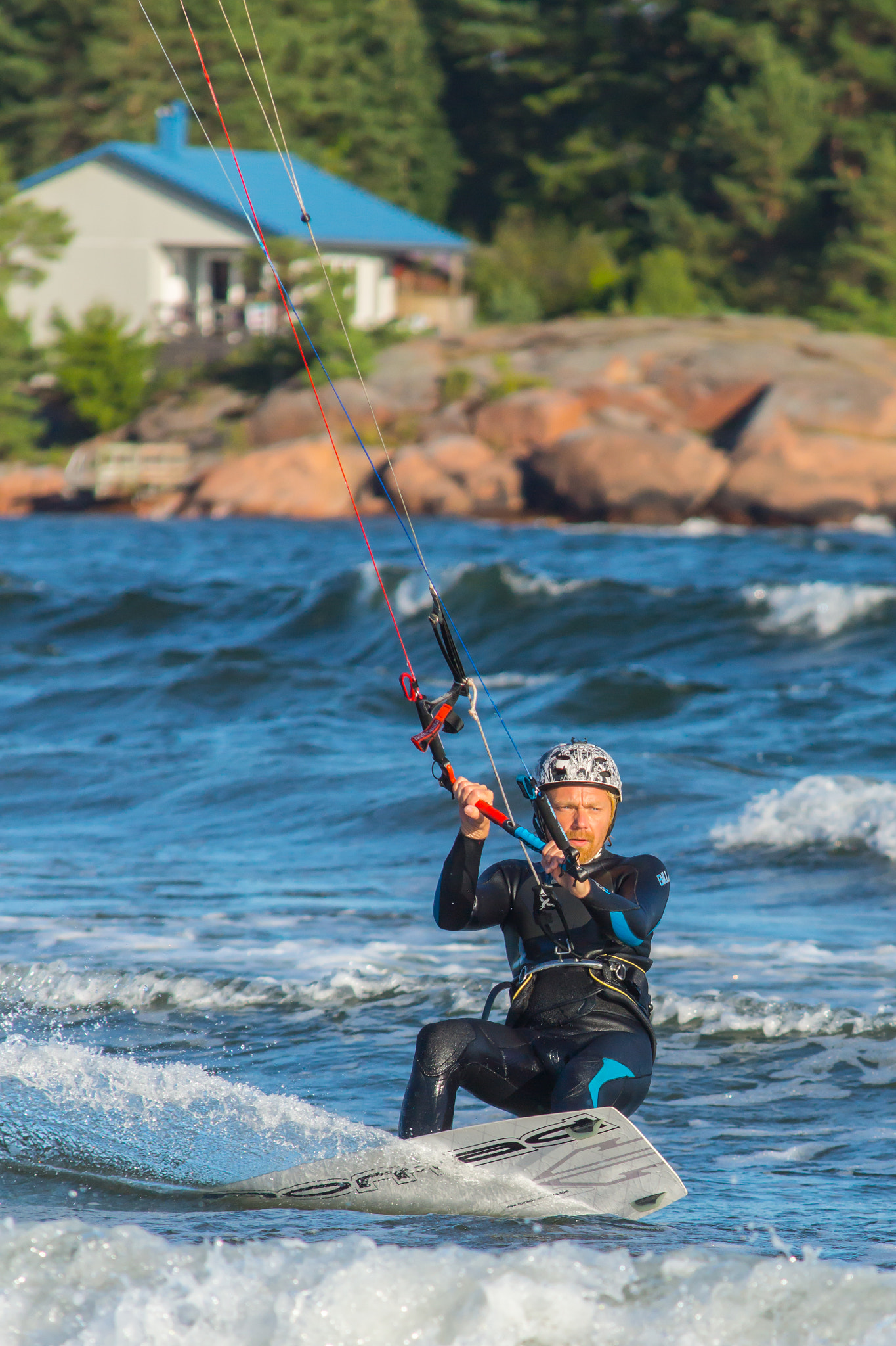 Sigma 70-200mm F2.8 EX DG Macro HSM II sample photo. Kitesurfer on Åland photography