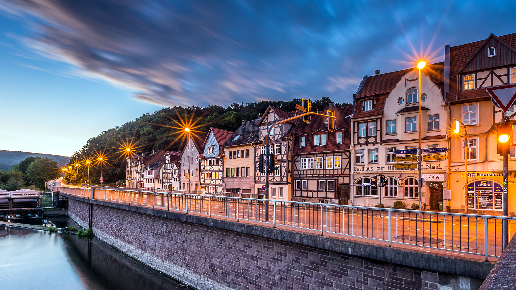 Nikon D4 + Nikon AF-S Nikkor 20mm F1.8G ED sample photo. Dusky light in old town photography