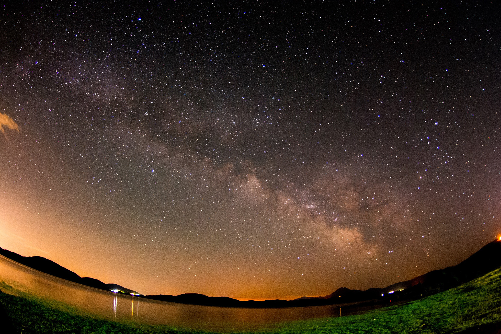 Nikon AF DX Fisheye-Nikkor 10.5mm F2.8G ED sample photo. Milky way above lake plastiras, central greece photography