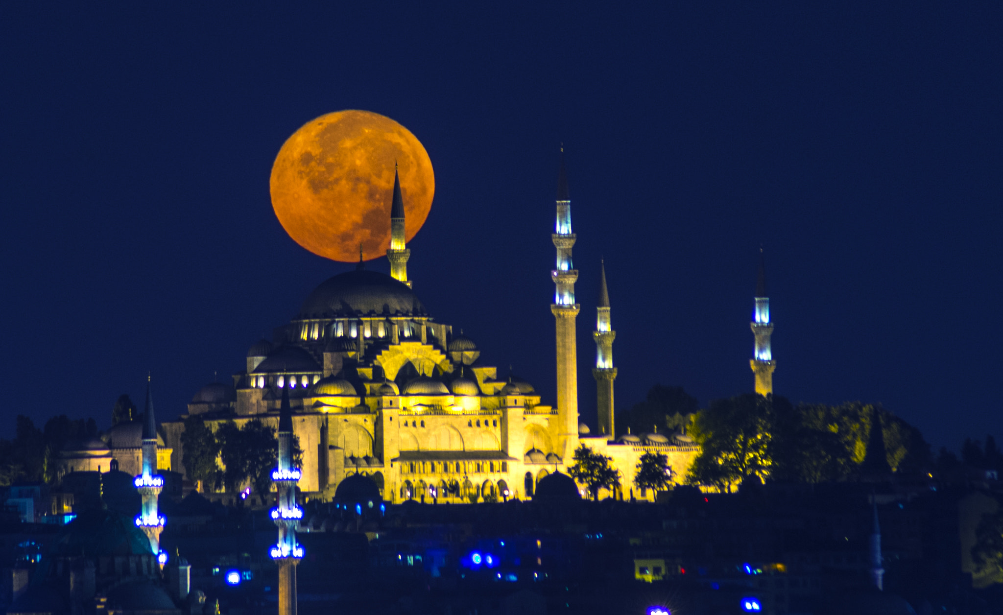 Nikon D600 sample photo. Mosquw and moon photography
