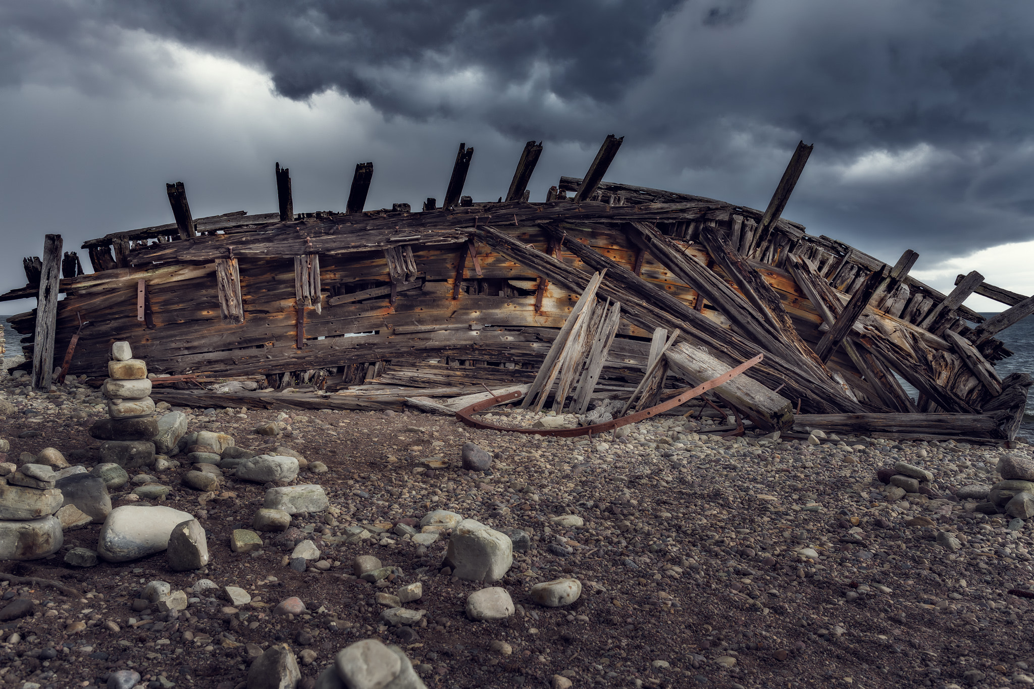 Canon EOS 6D + Canon EF 28mm F2.8 IS USM sample photo. The old shipwreck photography