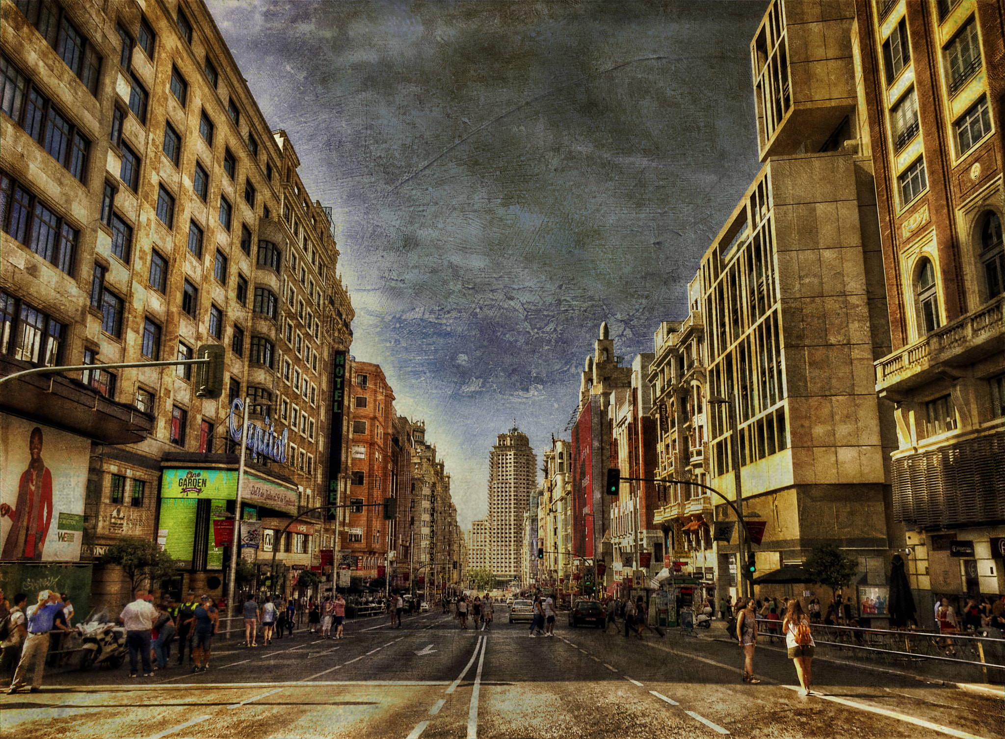 Olympus PEN E-PL1 sample photo. Gran vía (edición extrema) photography