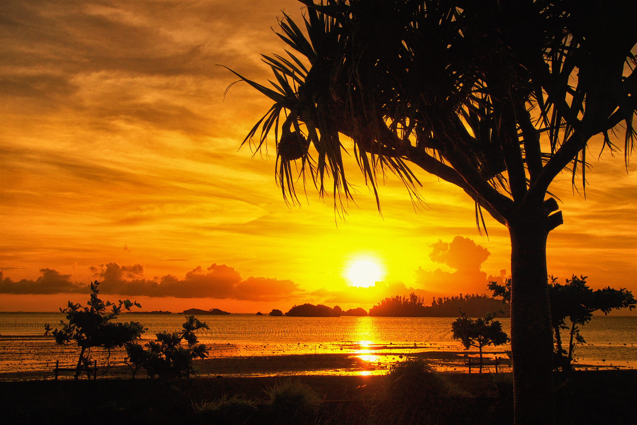 Panasonic Lumix DMC-GH2 sample photo. Sunset views from okinawa onna. photography