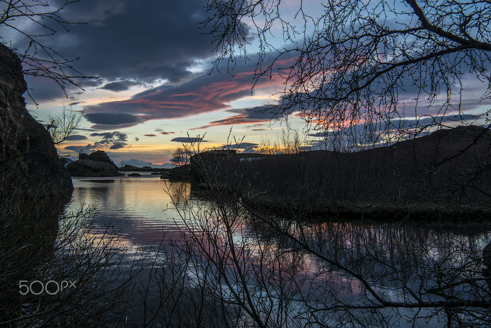 Samyang 14mm F2.8 ED AS IF UMC sample photo. Mývatn sunset photography