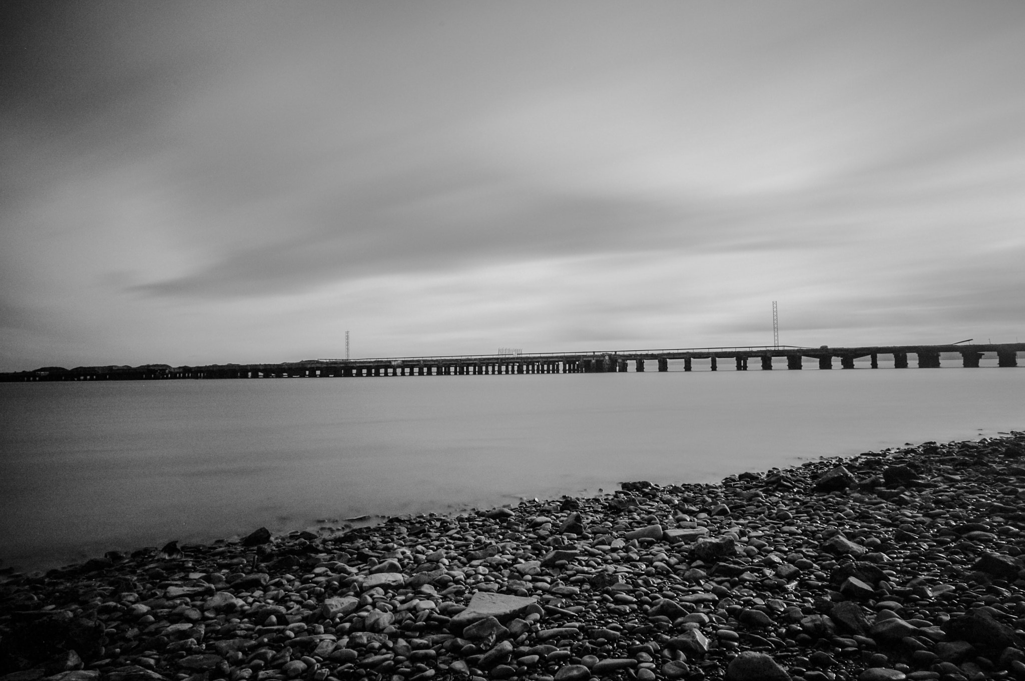 Sigma 10-20mm F4-5.6 EX DC HSM sample photo. Pier in the grey photography