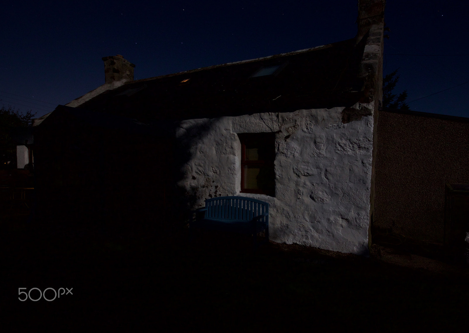 Canon EOS 500D (EOS Rebel T1i / EOS Kiss X3) + Sigma 10-20mm F4-5.6 EX DC HSM sample photo. A seat in the scottish moonlight photography