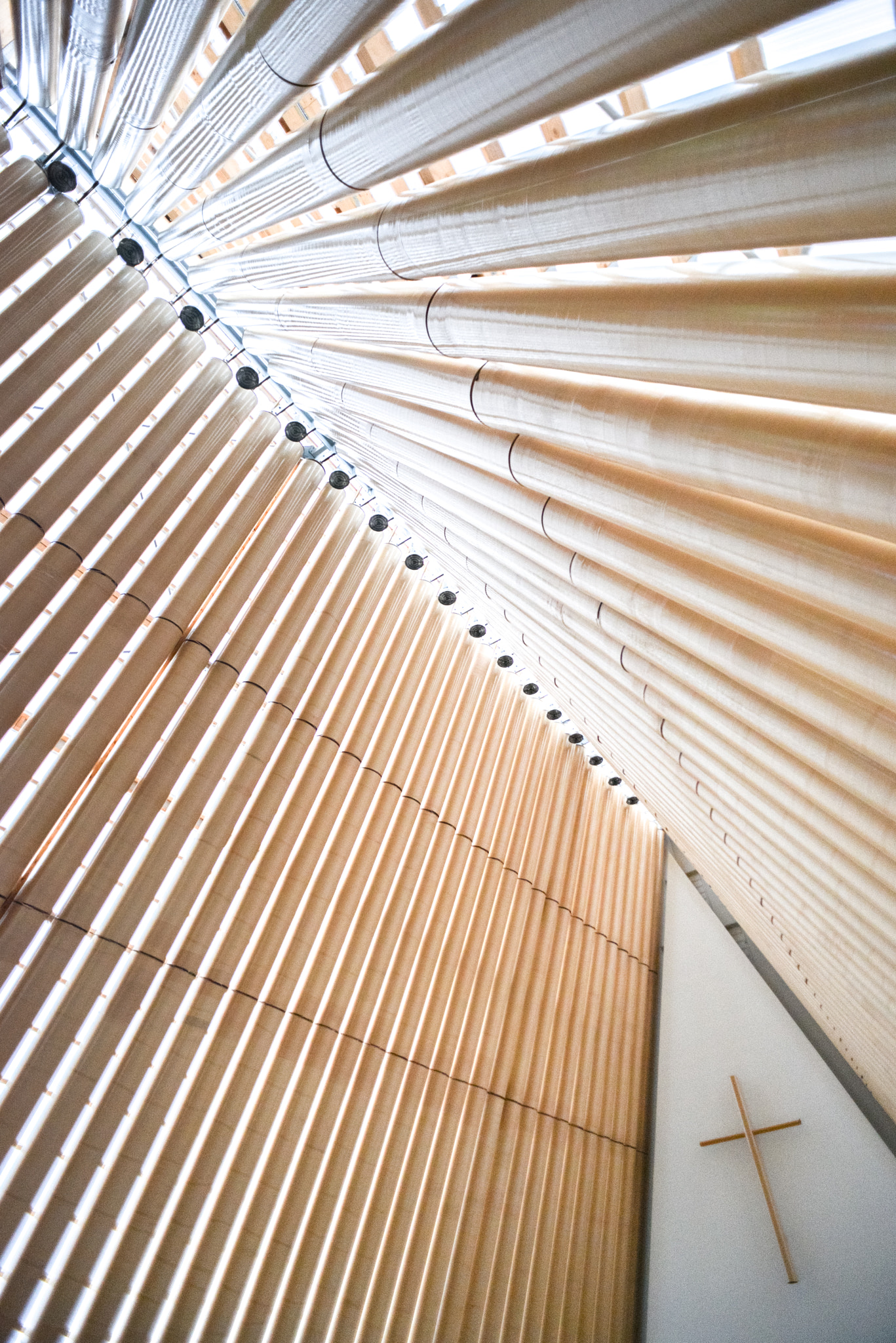 Nikon D600 + Nikon AF Nikkor 20mm F2.8D sample photo. Cardboard cathedral photography