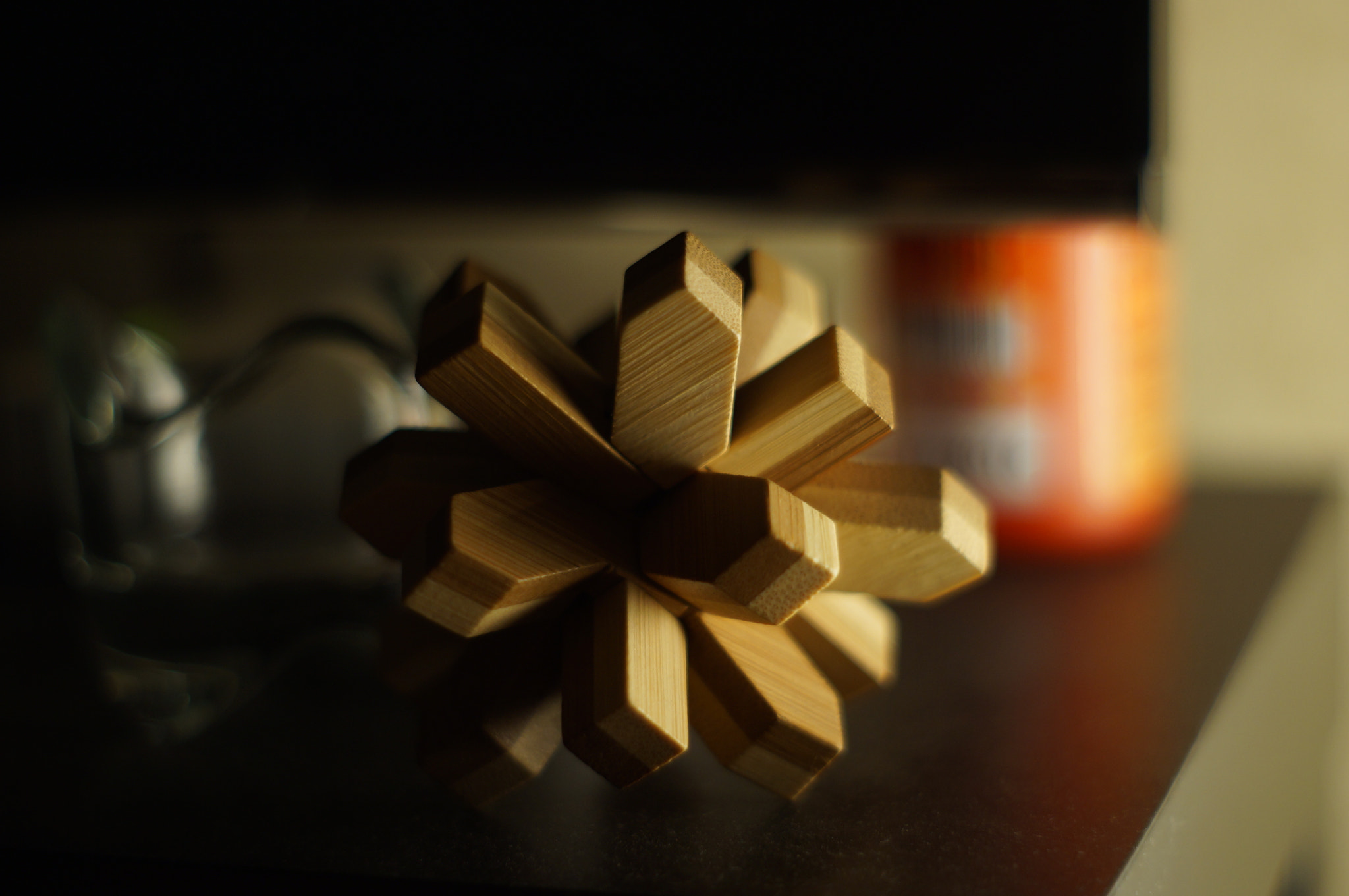 Sony SLT-A37 + Minolta AF 50mm F1.7 sample photo. Wooden snowflake photography
