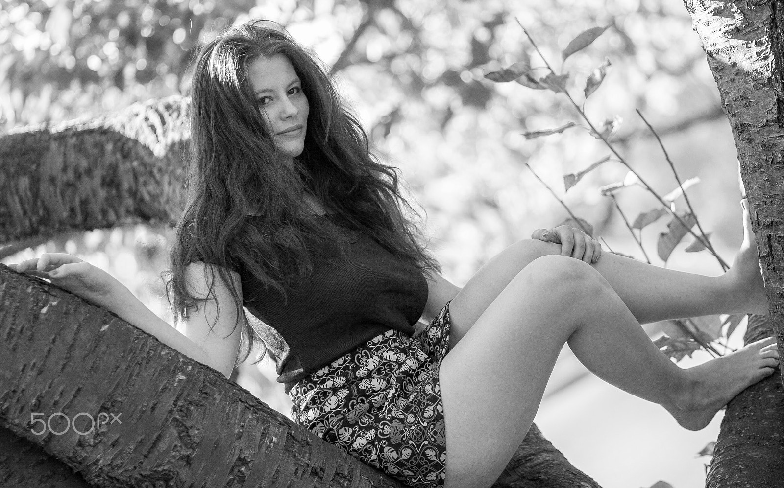 Canon EF 85mm F1.8 USM sample photo. The girl in tree photography