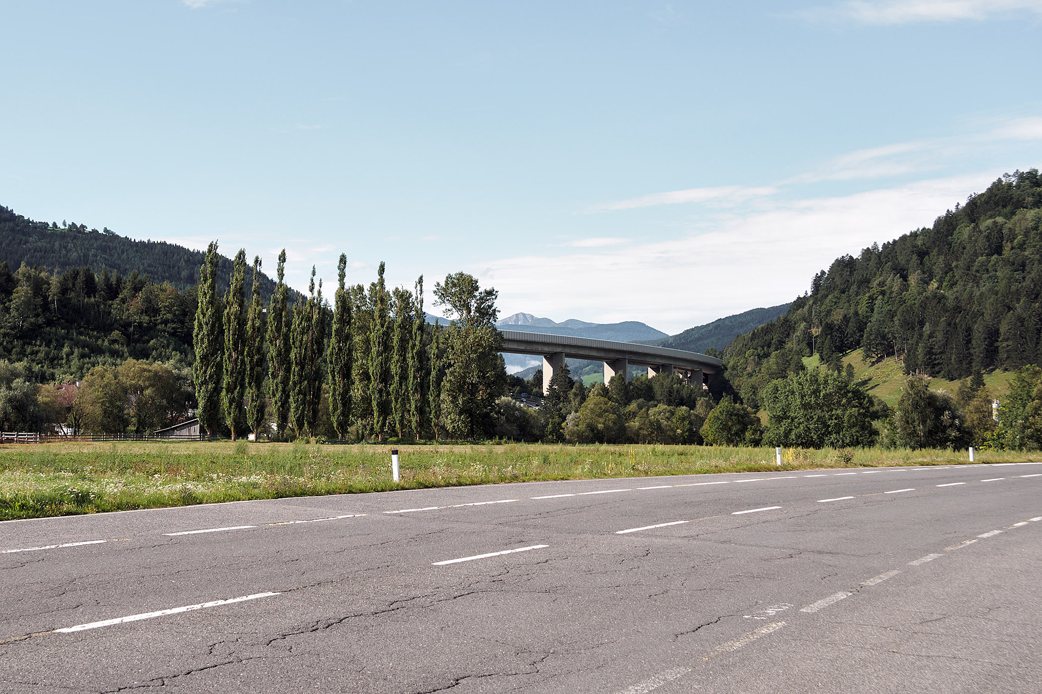Olympus PEN E-PM2 sample photo. Autobahn bridge in austria photography