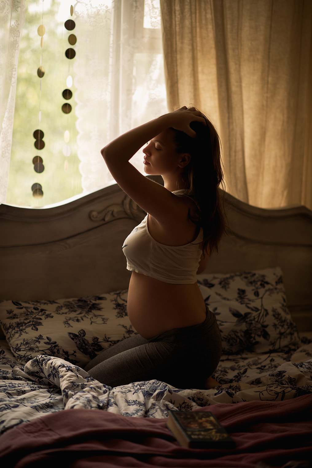 Nikon D600 sample photo. Pregnancy. self portrait photography