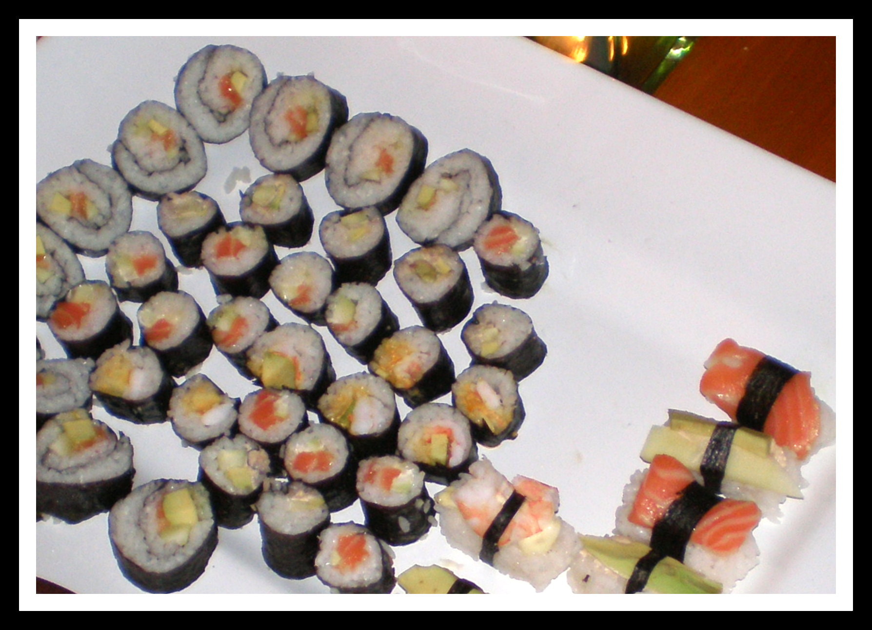 Olympus FE190/X750 sample photo. Homemade sushi photography