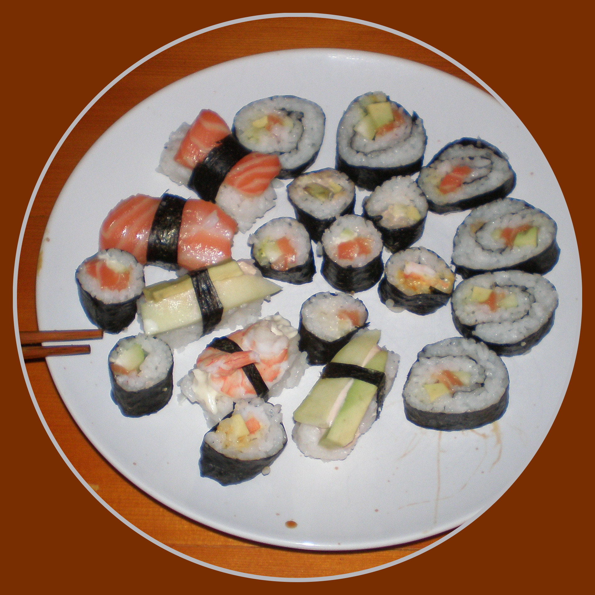 Olympus FE190/X750 sample photo. Homemade sushi photography