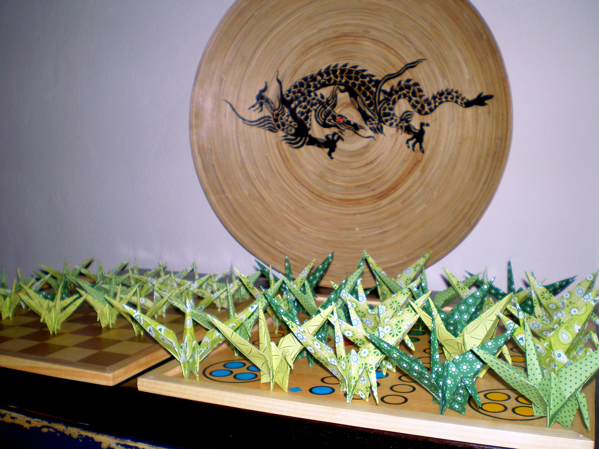 Olympus FE190/X750 sample photo. Origami cranes for wedding decoration photography