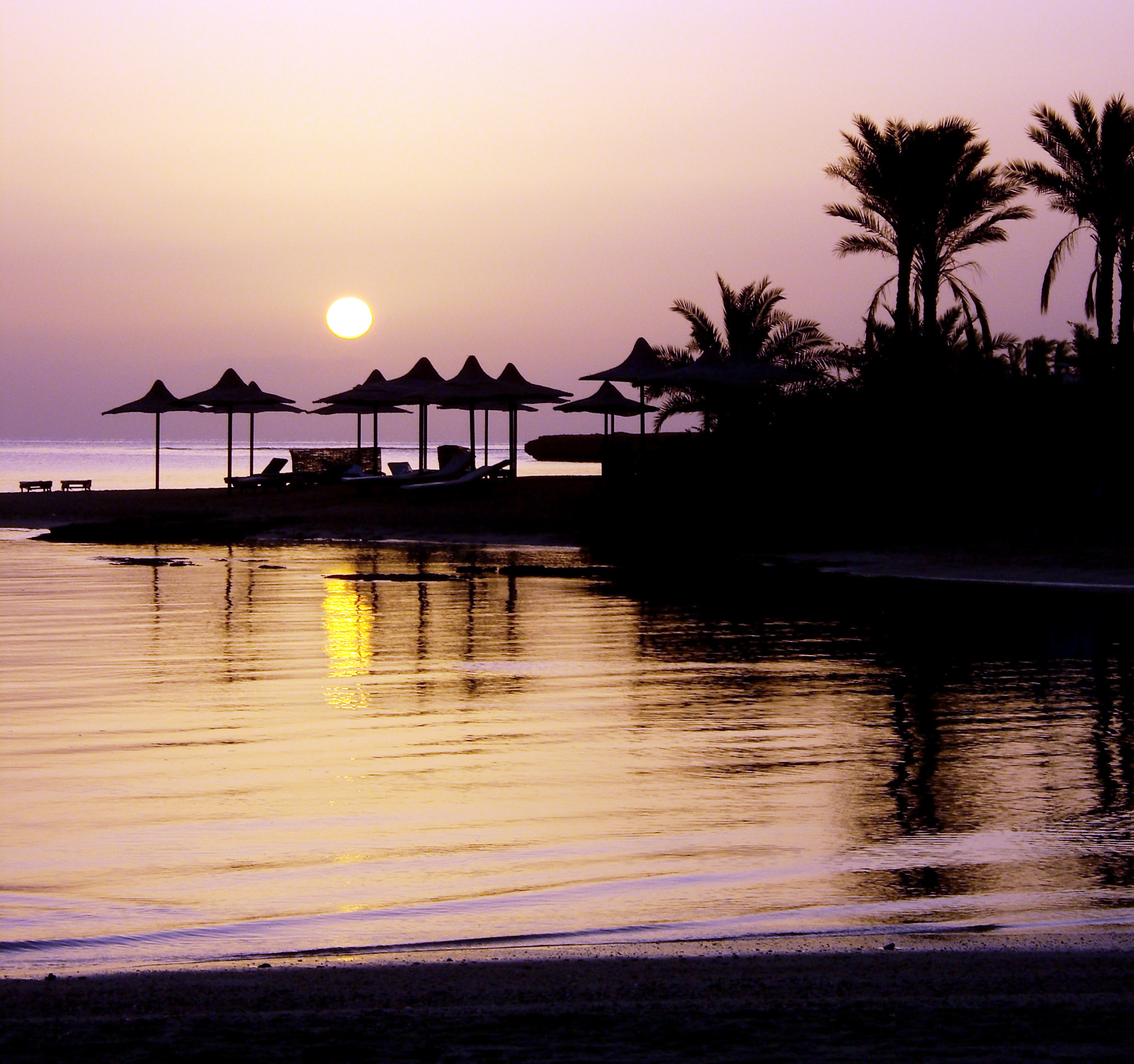 Pentax OPTIO A30 sample photo. Sunset in marsa alam, egypt photography