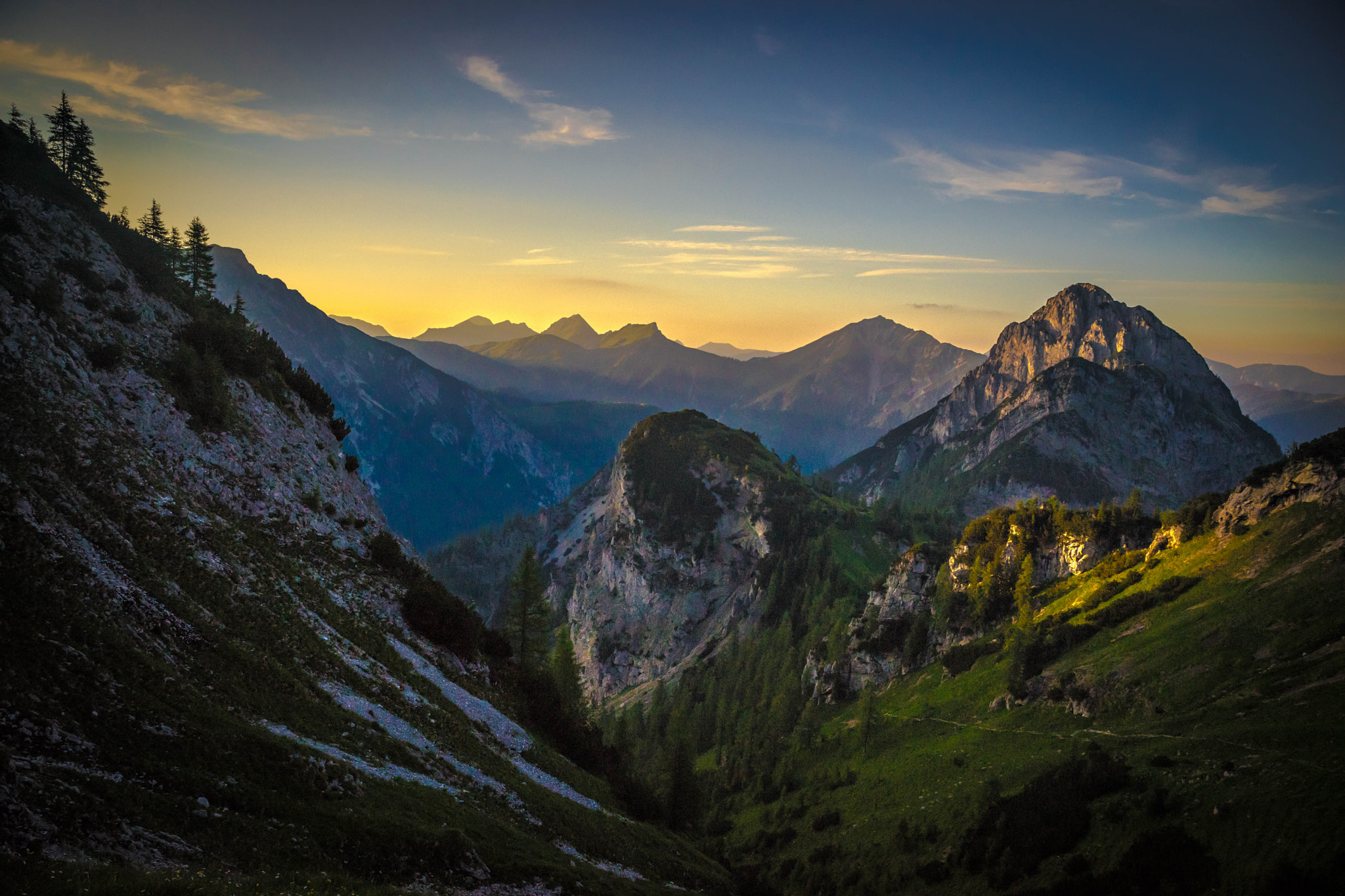 Sony a7 + Canon EF 24-70mm F2.8L II USM sample photo. Sunset tyrol achensee photography