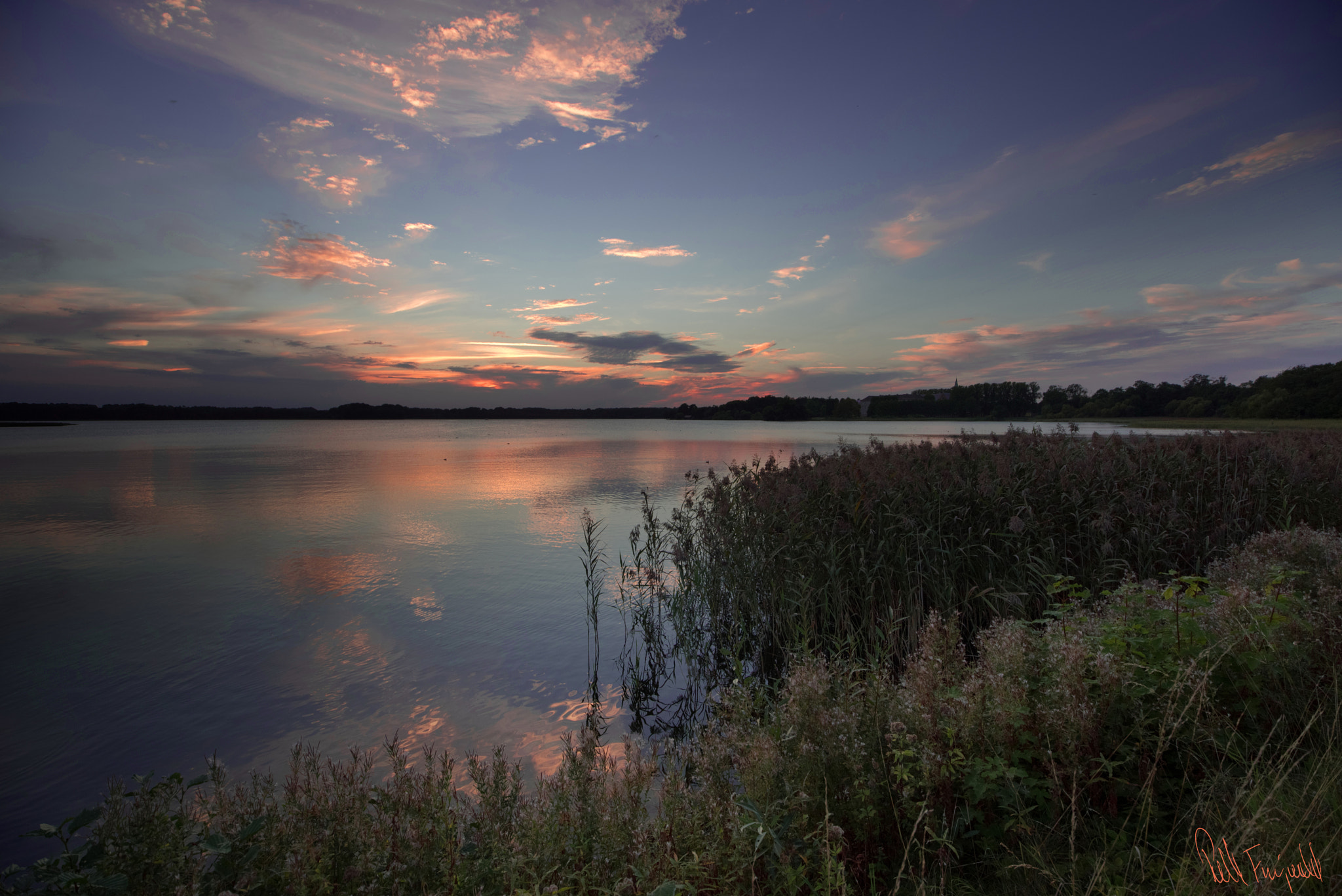 Sigma 8-16mm F4.5-5.6 DC HSM sample photo. Sunset over lake sorø photography