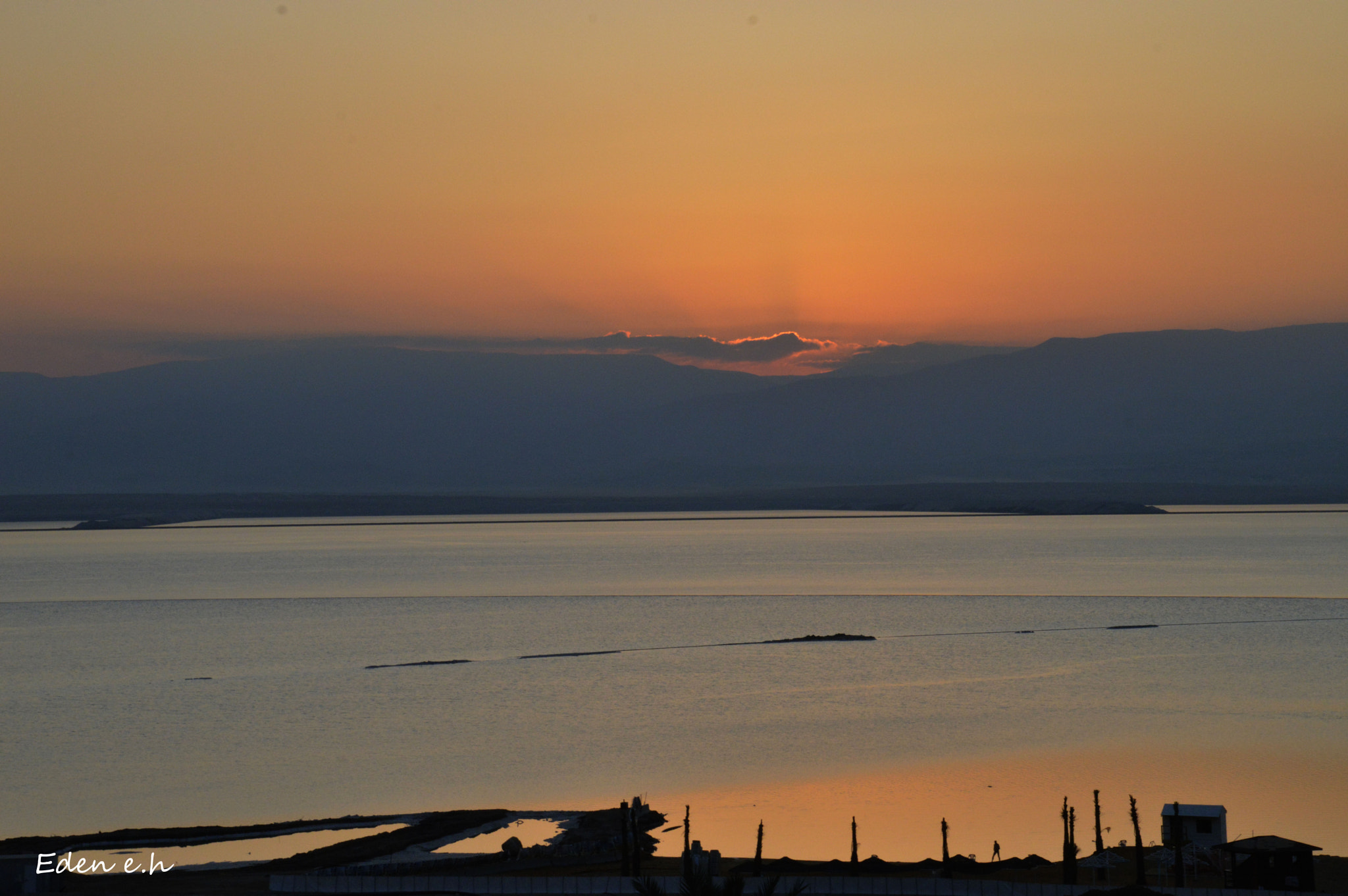 Nikon D3200 + Nikkor 45mm f/2.8 P sample photo. Sunrise at the dead sea photography